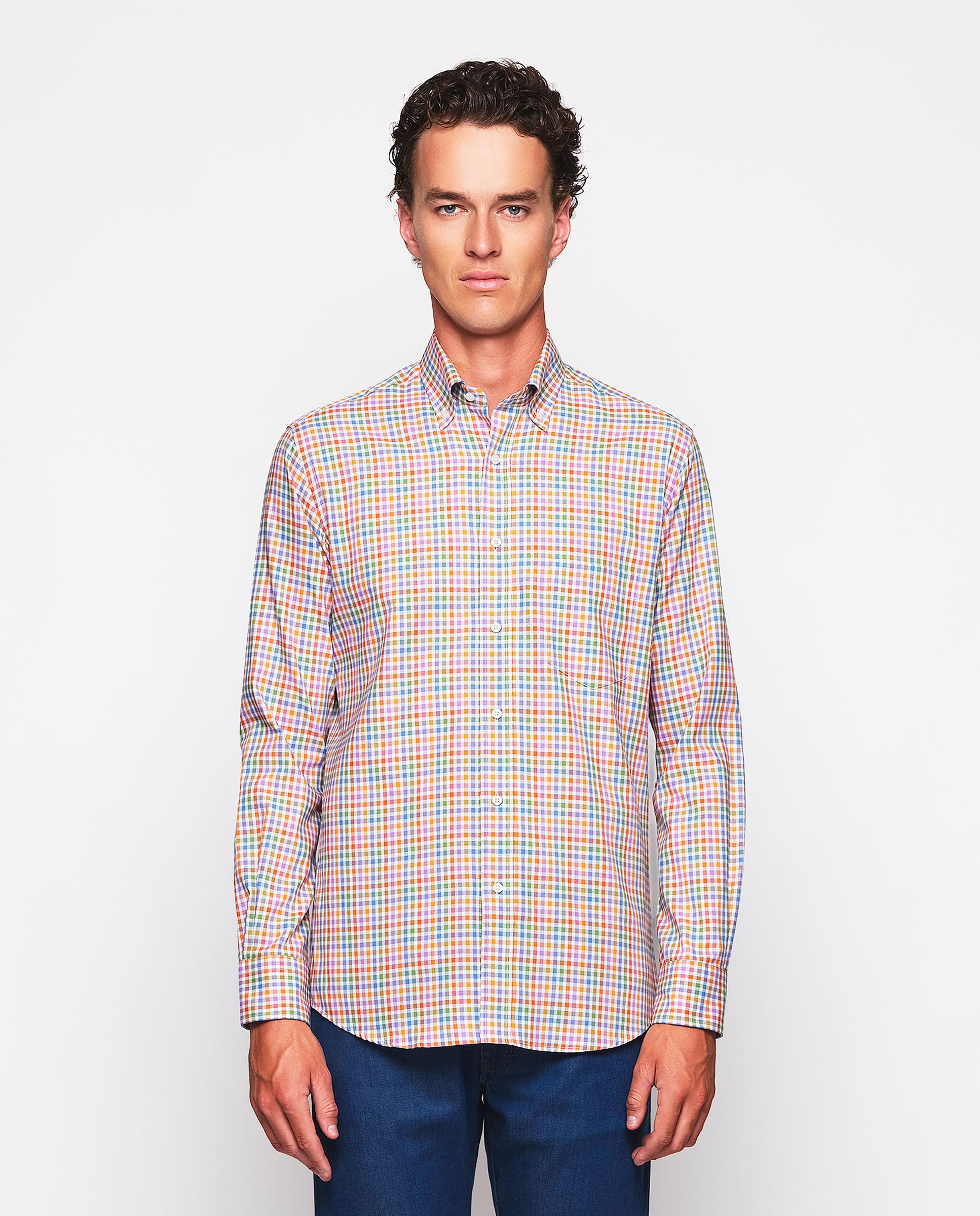 Imagem 0 de Camisa Aos Quadrados Casual de Algodão Oxford