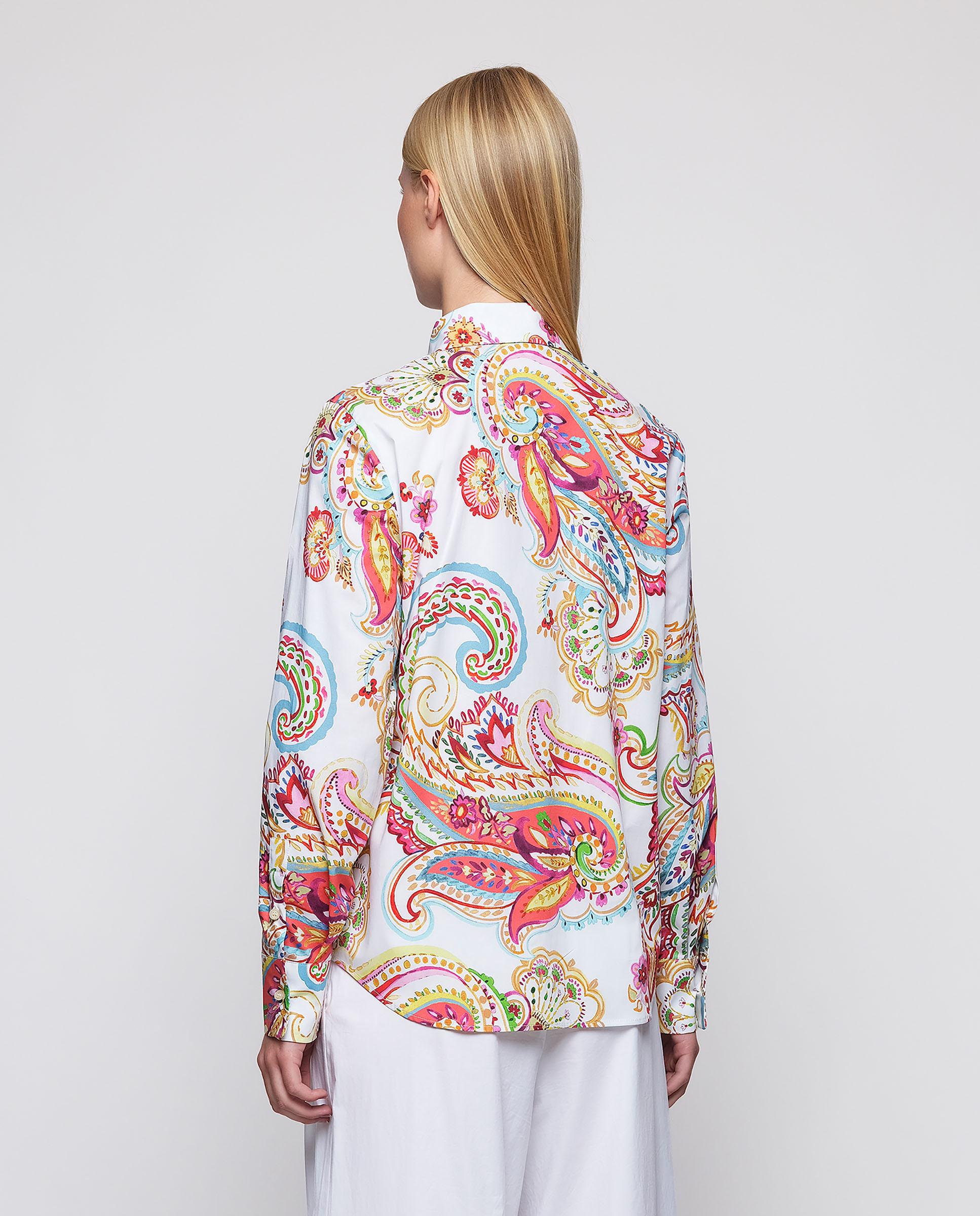Camisa de Manga Comprida com Estampado Paisley Multicolor-2
