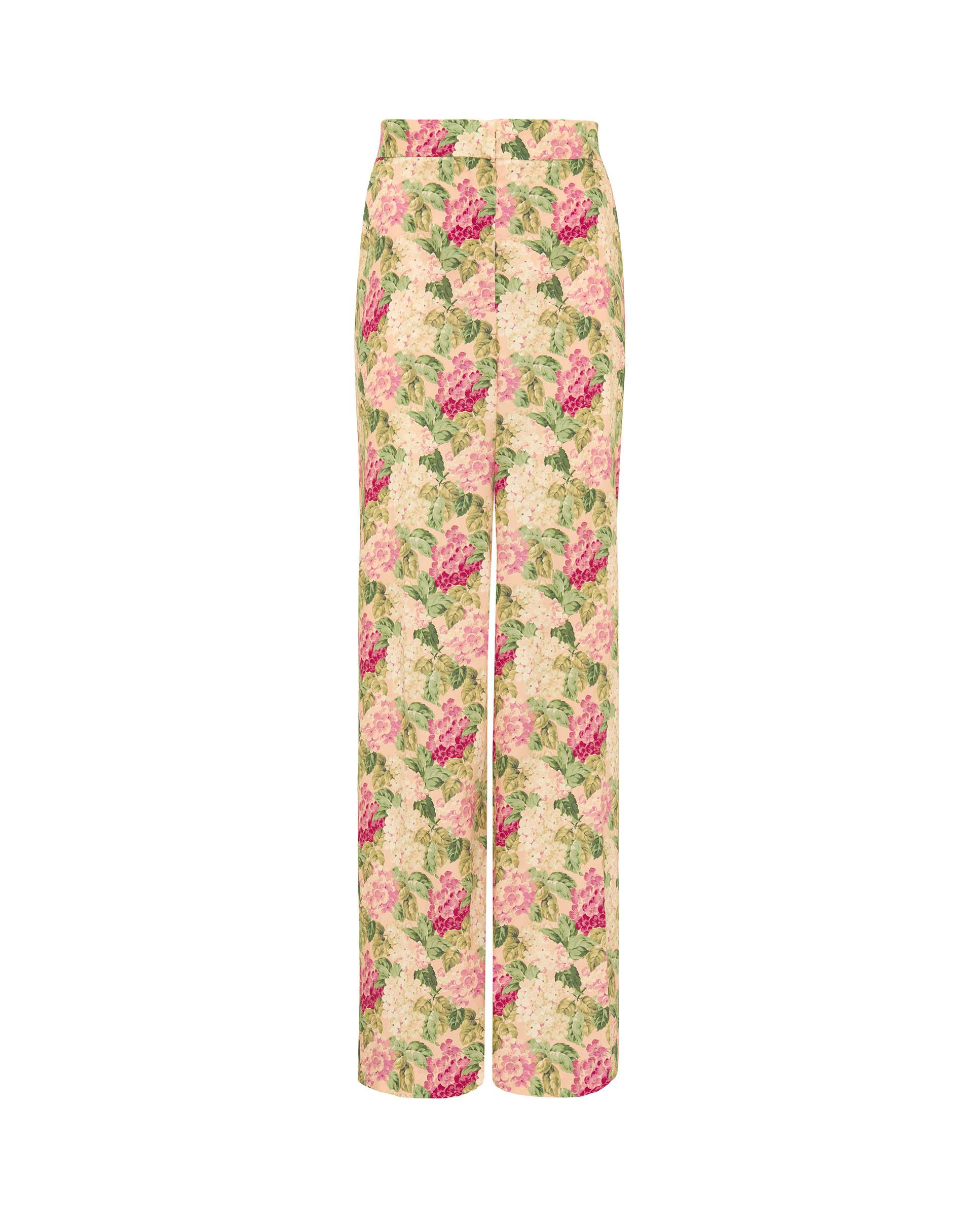 Calças Retas de Algodão com Estampado Floral Multicolor-3