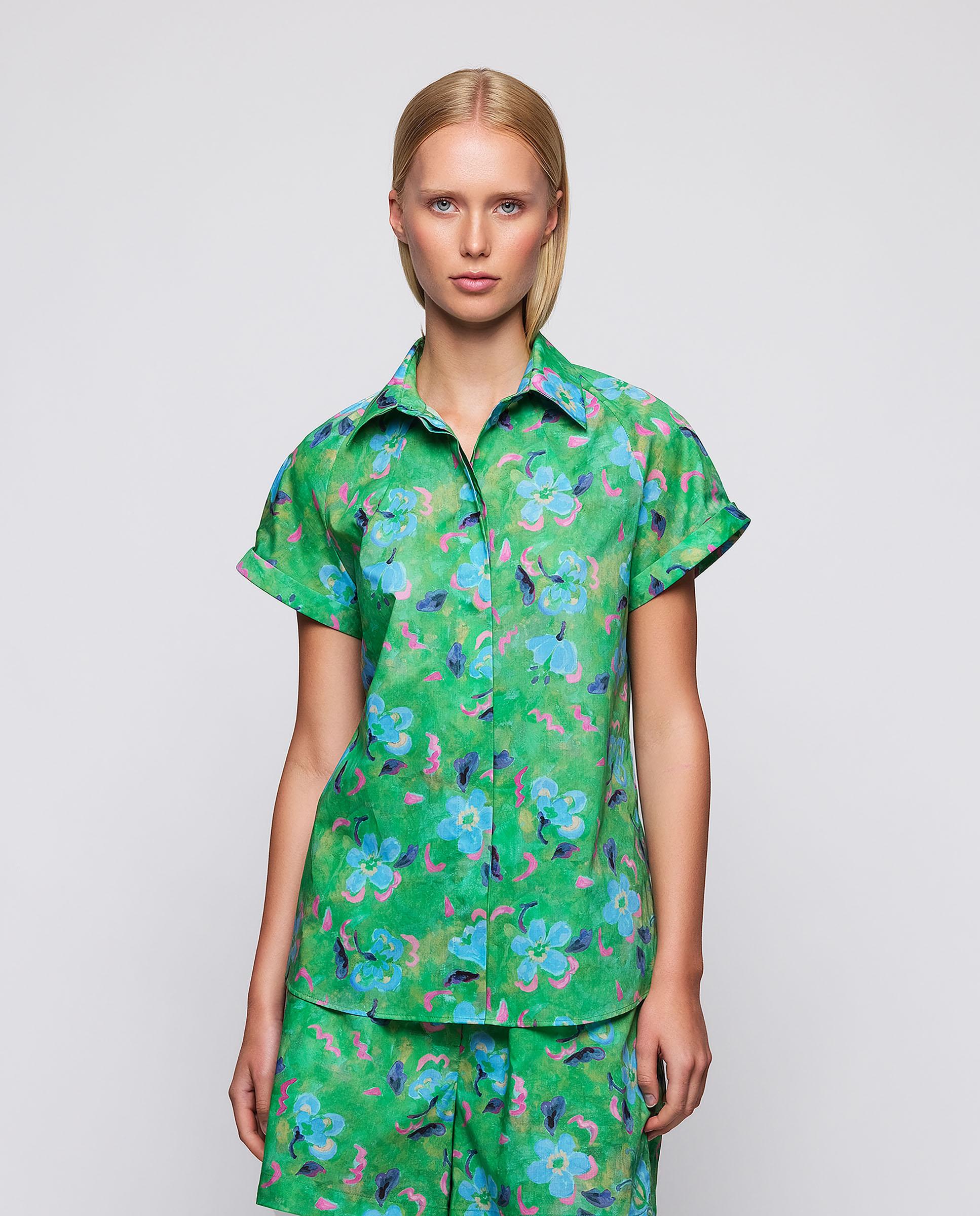 Imagem 0 de Camisa com Estampado Floral de Algodão