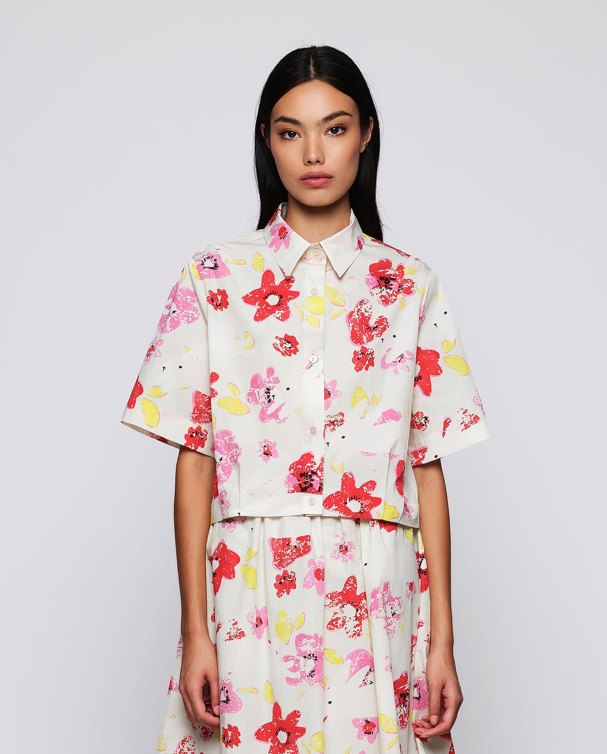 Imagem 0 de Camisa Curta com Estampado Multicolor