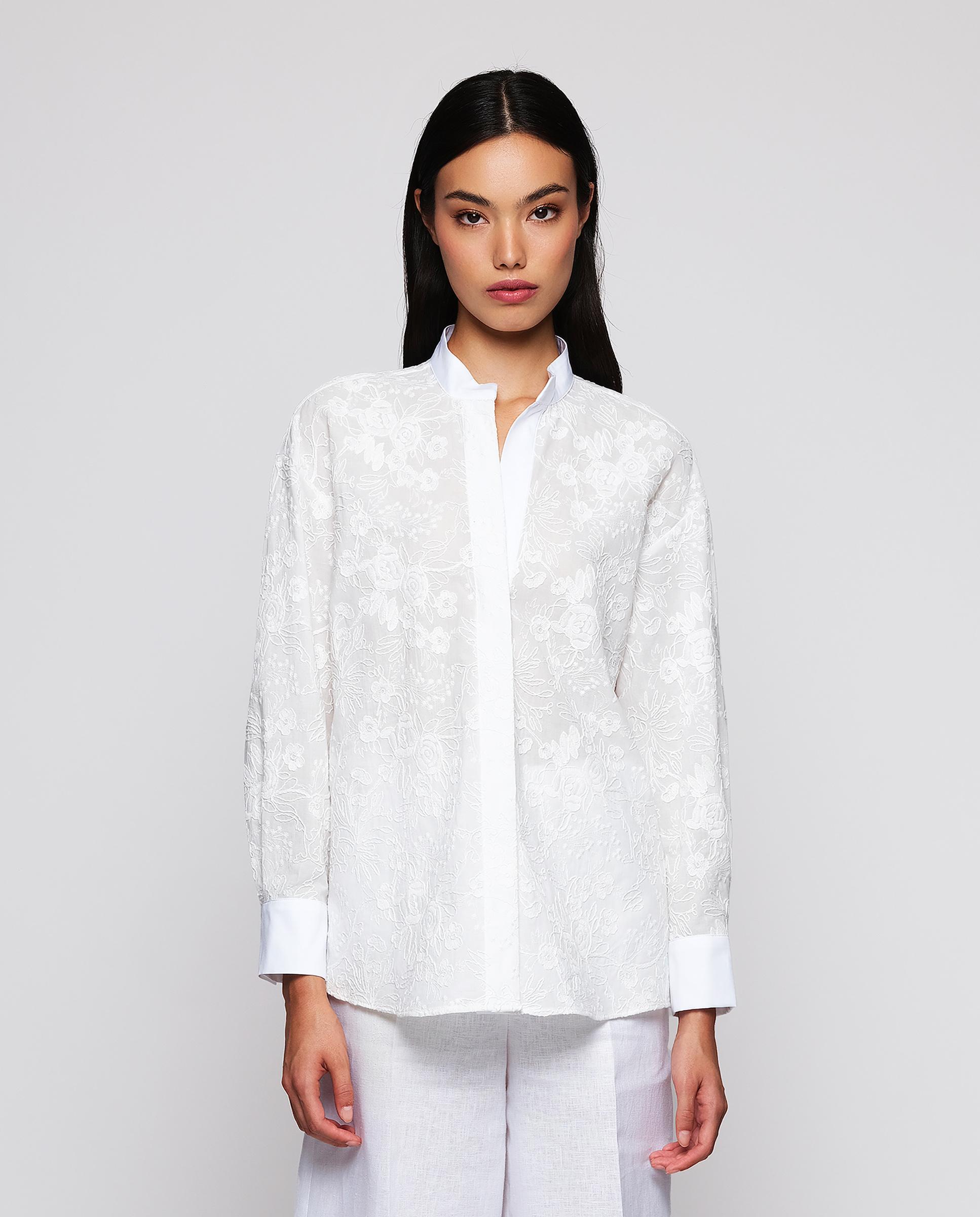 Imagem 0 de Camisa de Manga Comprida com Bordado Floral