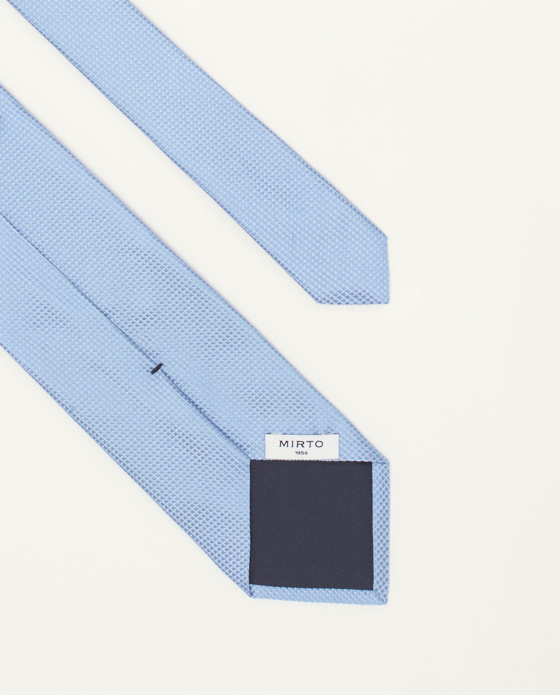 Gravata Jacquard Lisa de Seda Natural Azul-2