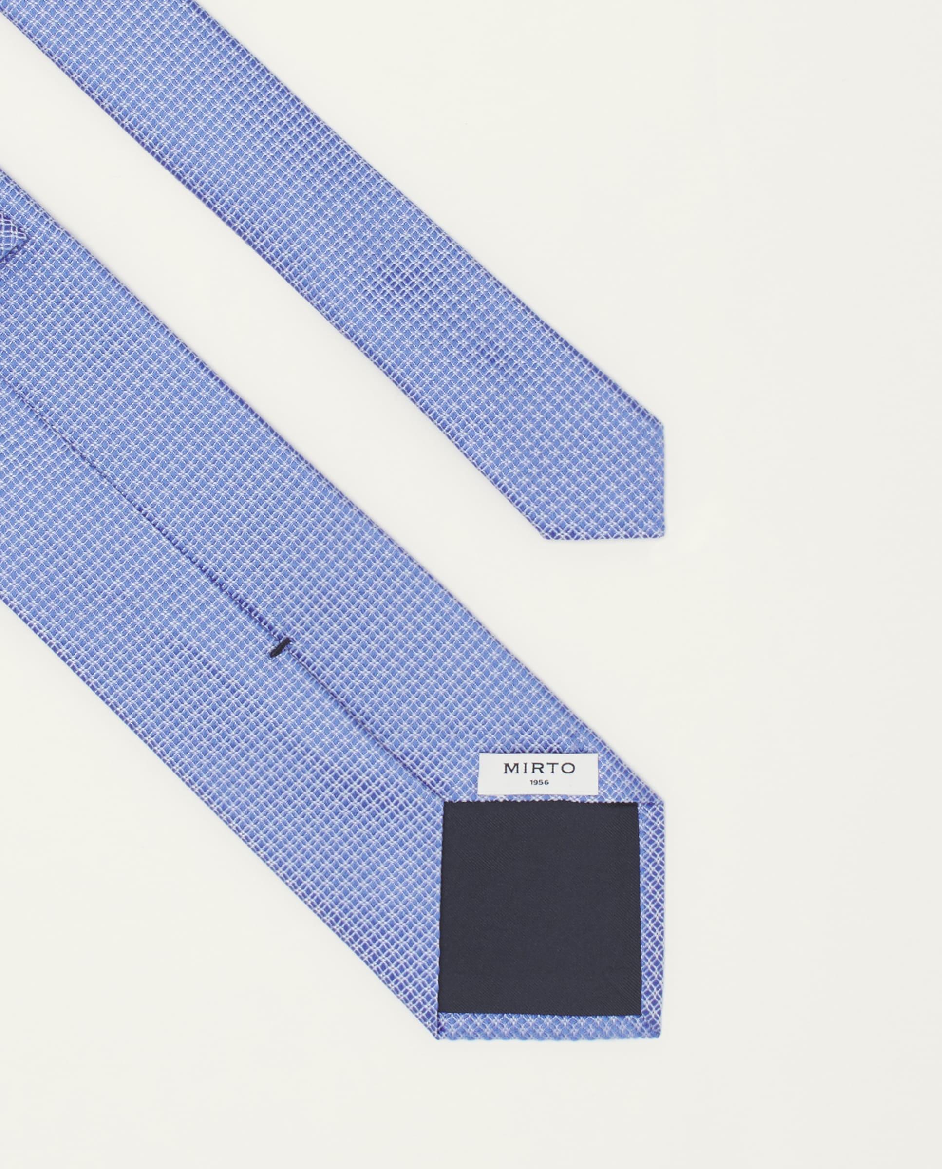 Gravata Jacquard Lisa de Seda Natural Azul-2