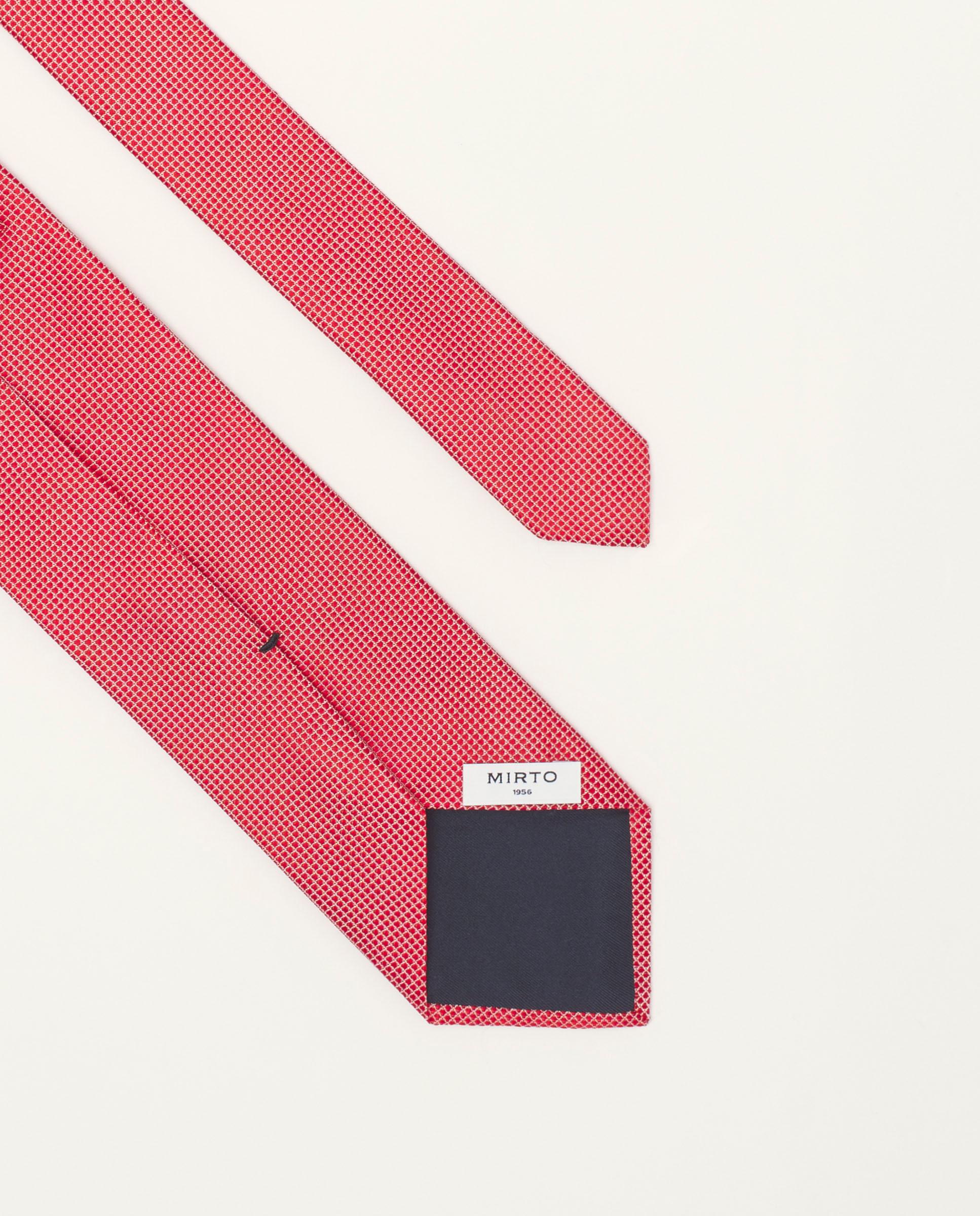 Gravata Jacquard Lisa de Seda Natural Vermelho-2