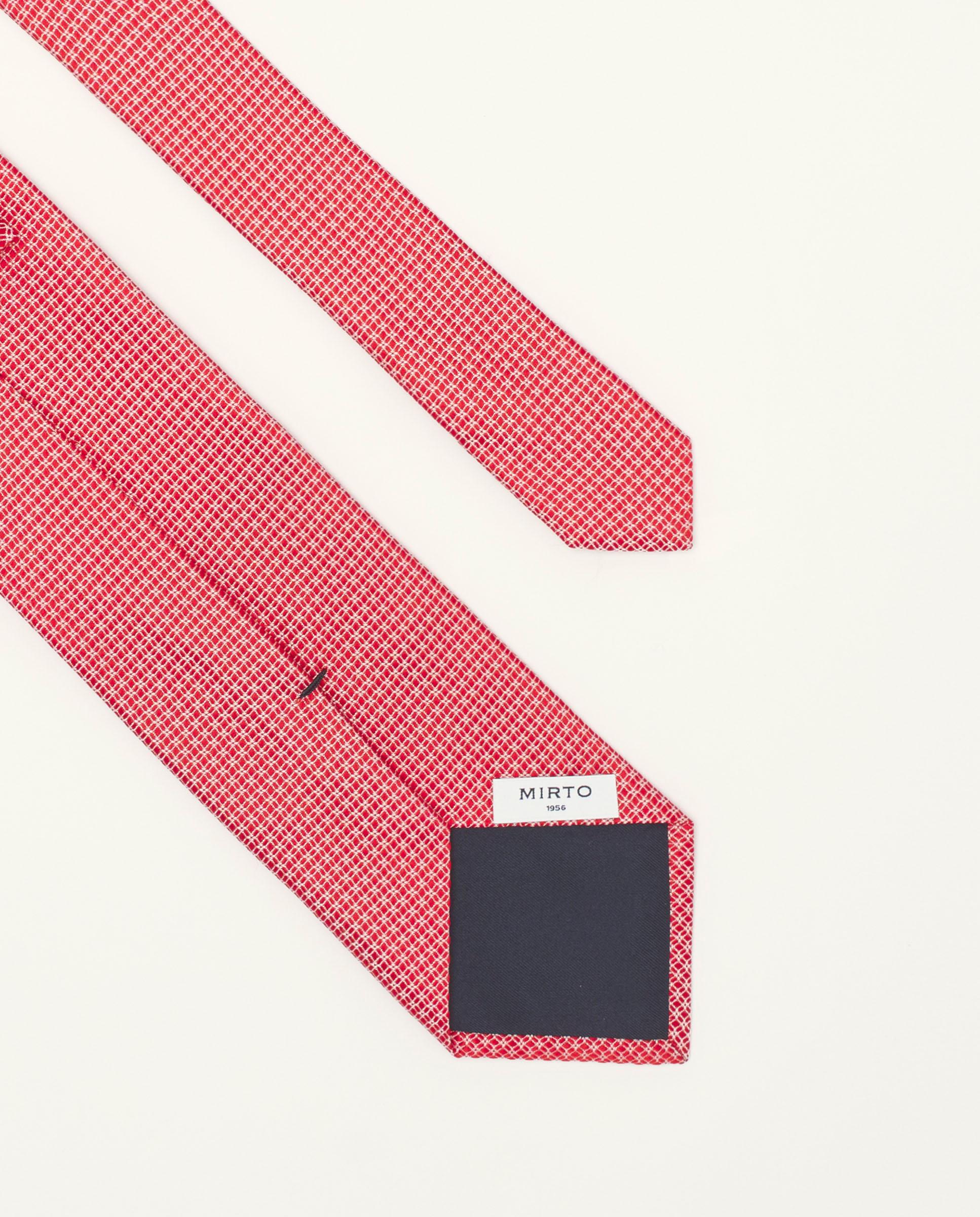 Gravata Jacquard Lisa de Seda Natural Vermelho-2