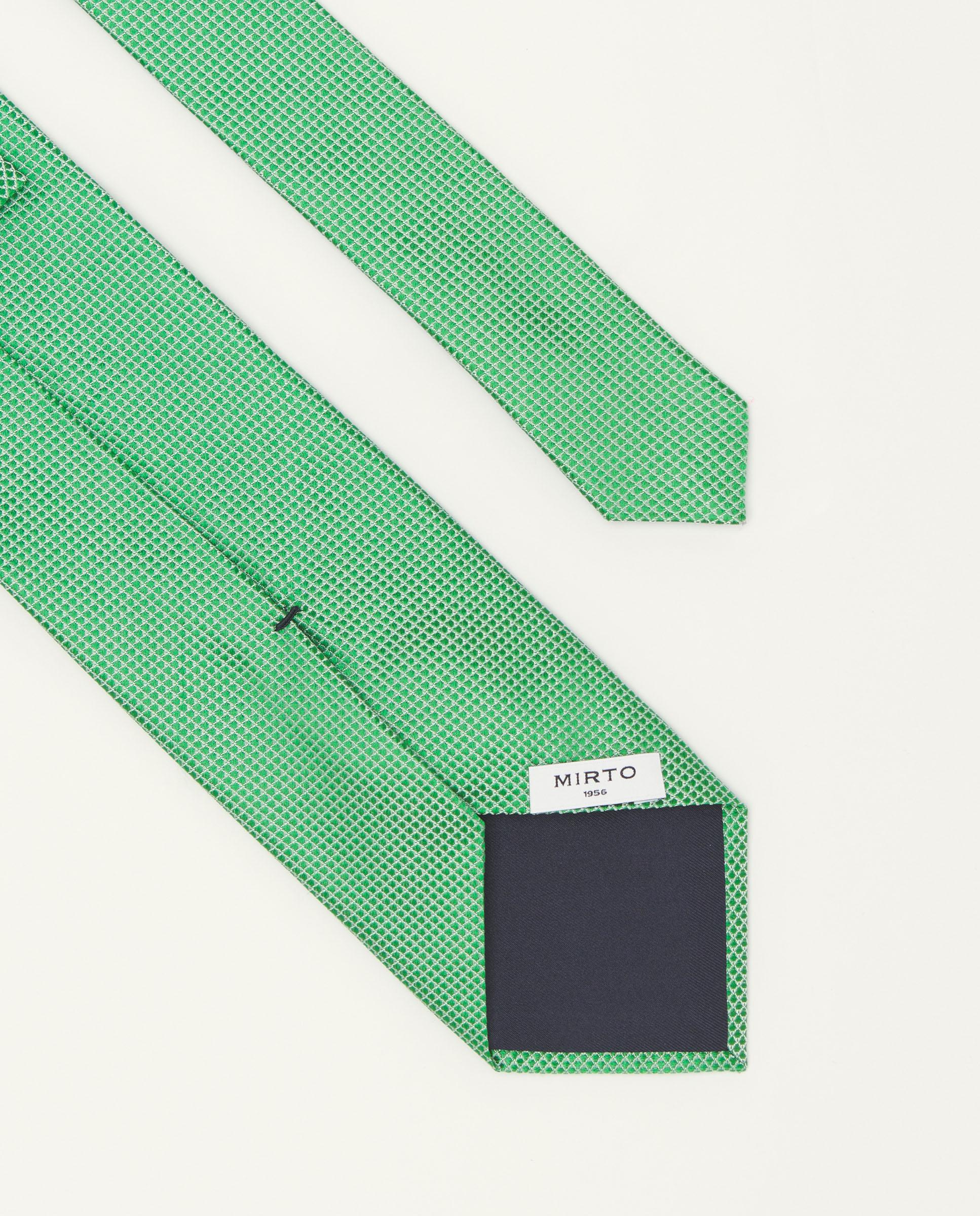 Gravata Jacquard Lisa de Seda Natural Verde-2