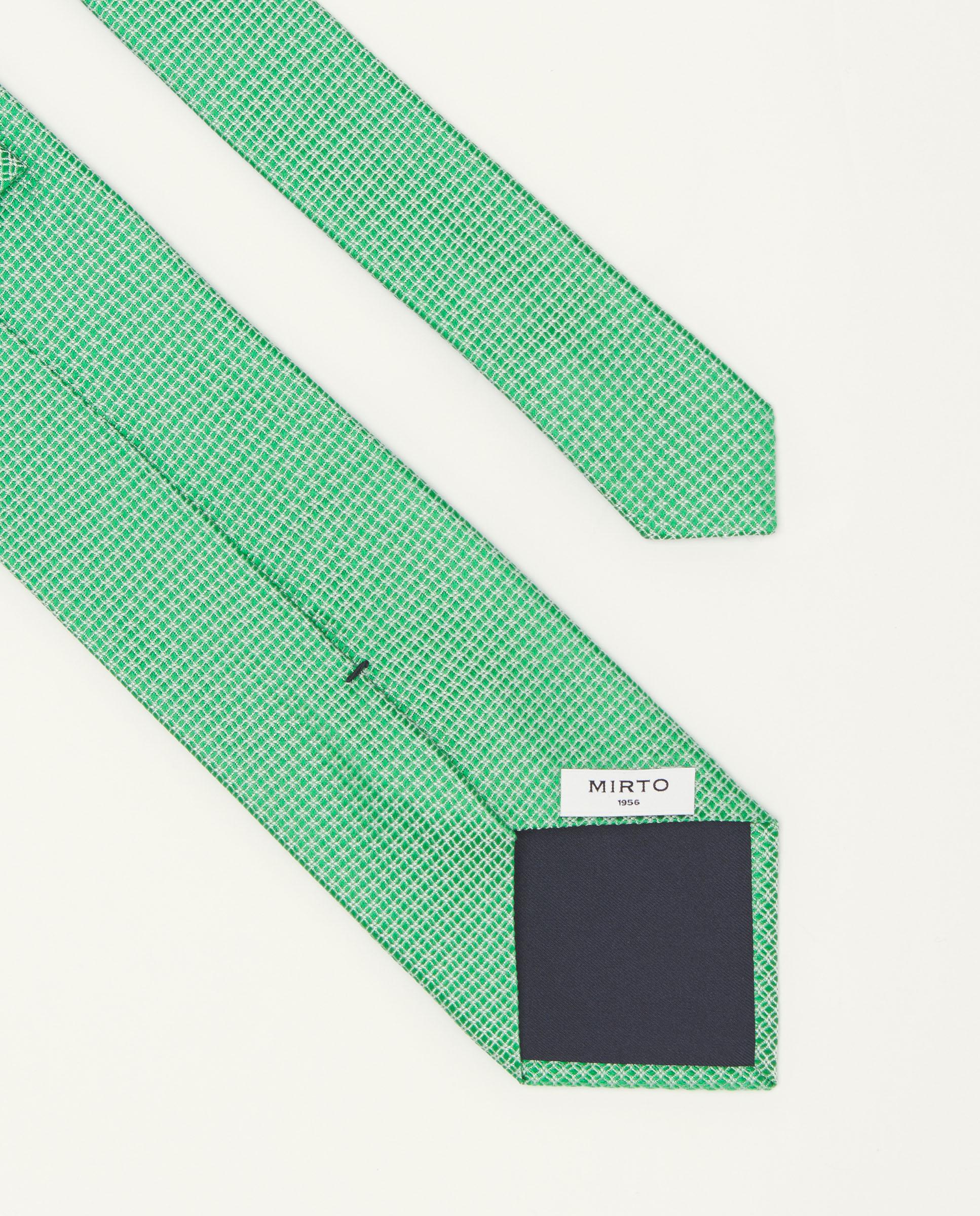 Gravata Jacquard Lisa de Seda Natural Verde-2