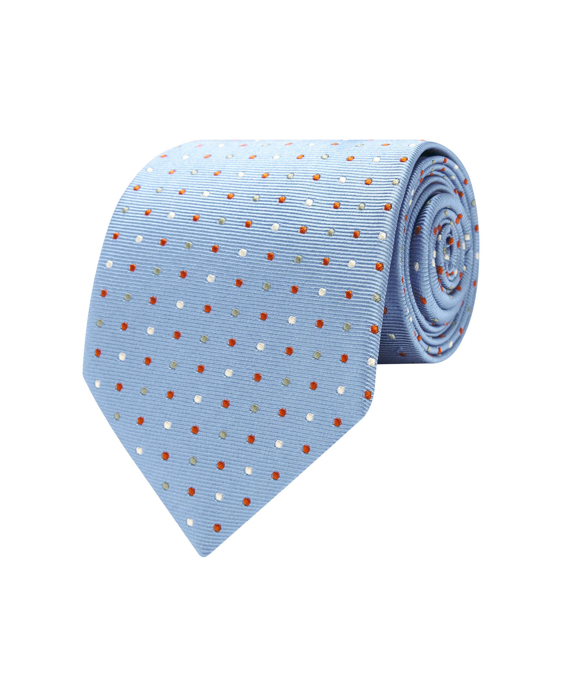 Gravata Jacquard Microdesenho de Seda Natural Azul-1