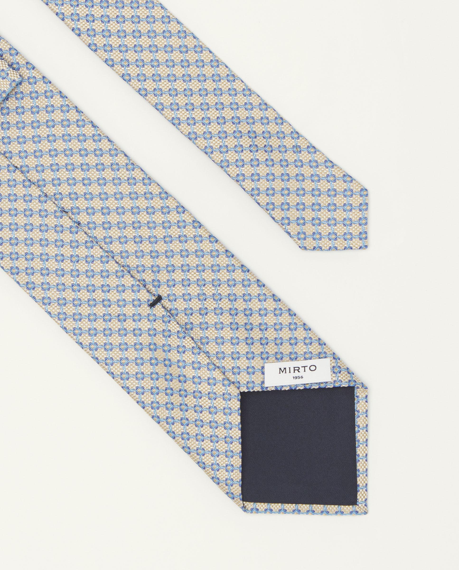 Gravata Jacquard Microdesenho de Seda Natural Natural-2