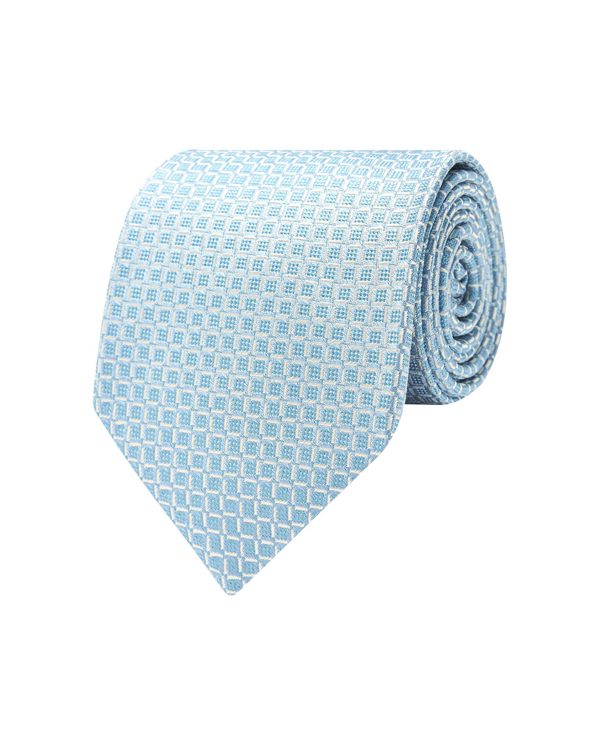 Gravata Jacquard Microdesenho de Seda Natural Azul-1