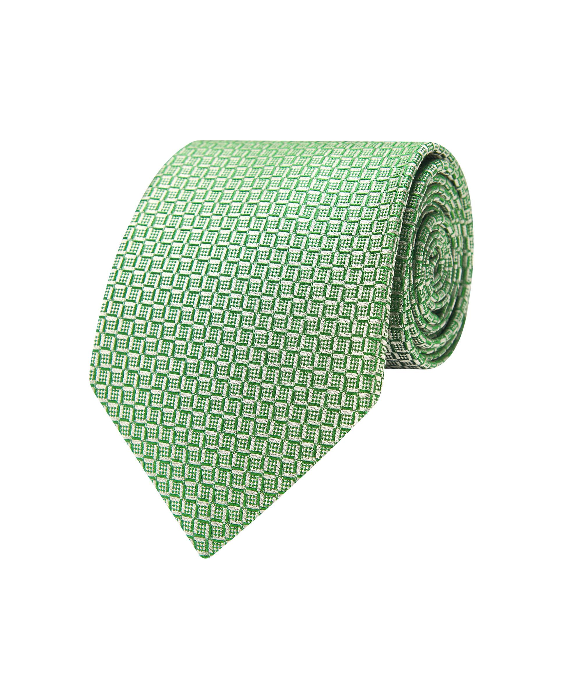 Gravata Jacquard Microdesenho de Seda Natural Verde-1