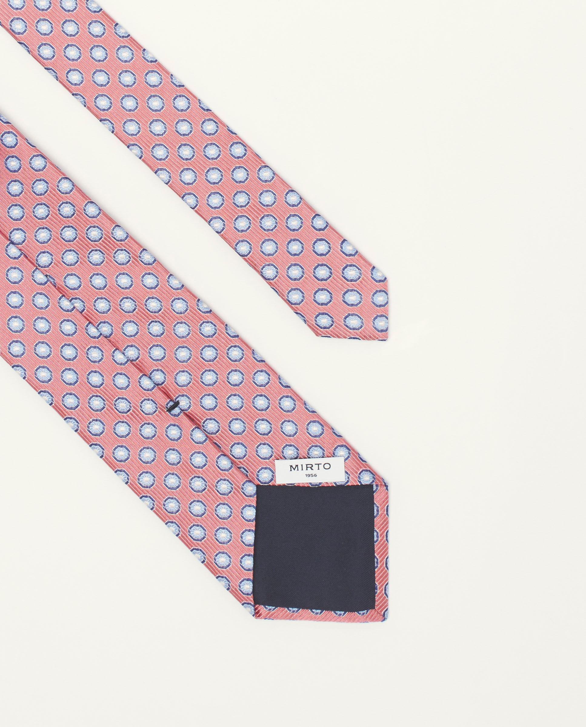 Gravata Jacquard Microdesenho de Seda Natural Laranja-2