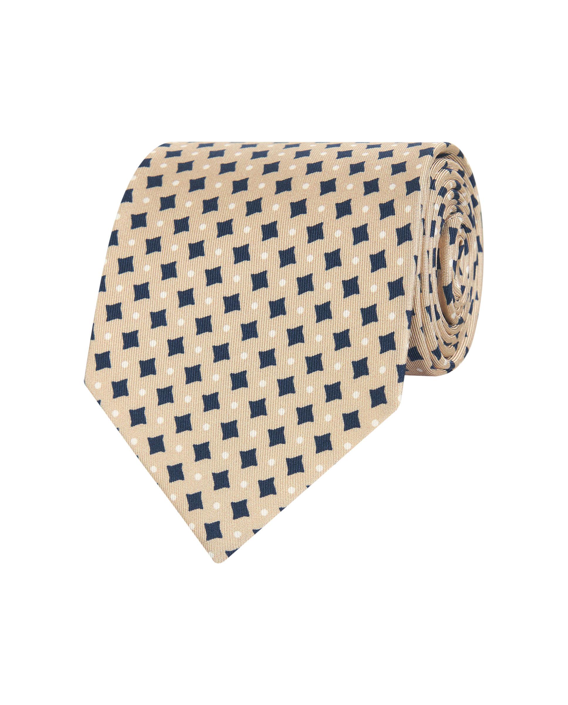 Gravata Twill com Estampado em Seda Natural Natural-1