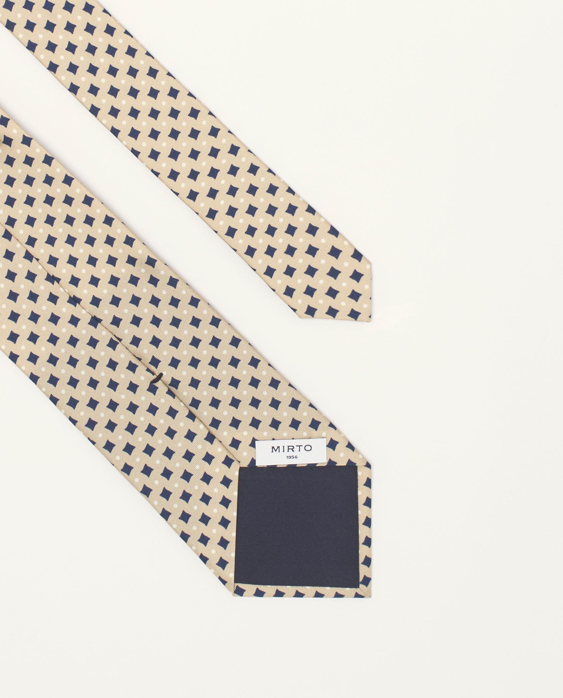 Gravata Twill com Estampado em Seda Natural Natural-2