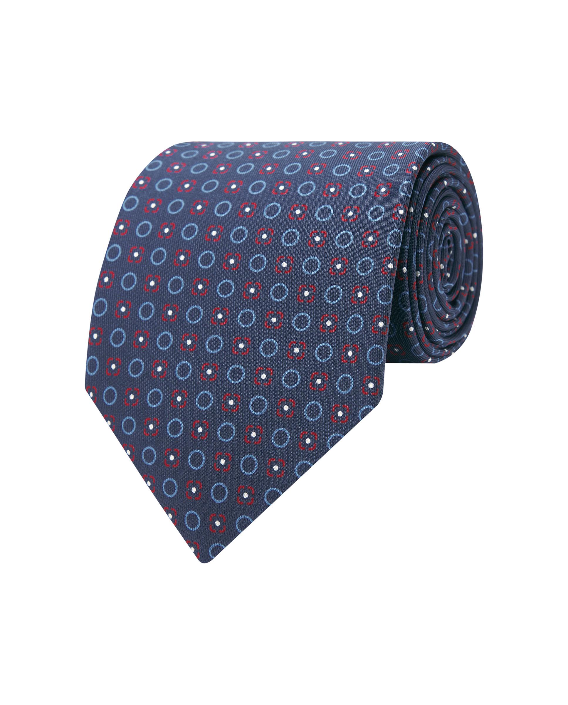 Gravata Twill com Estampado em Seda Natural Azul-1