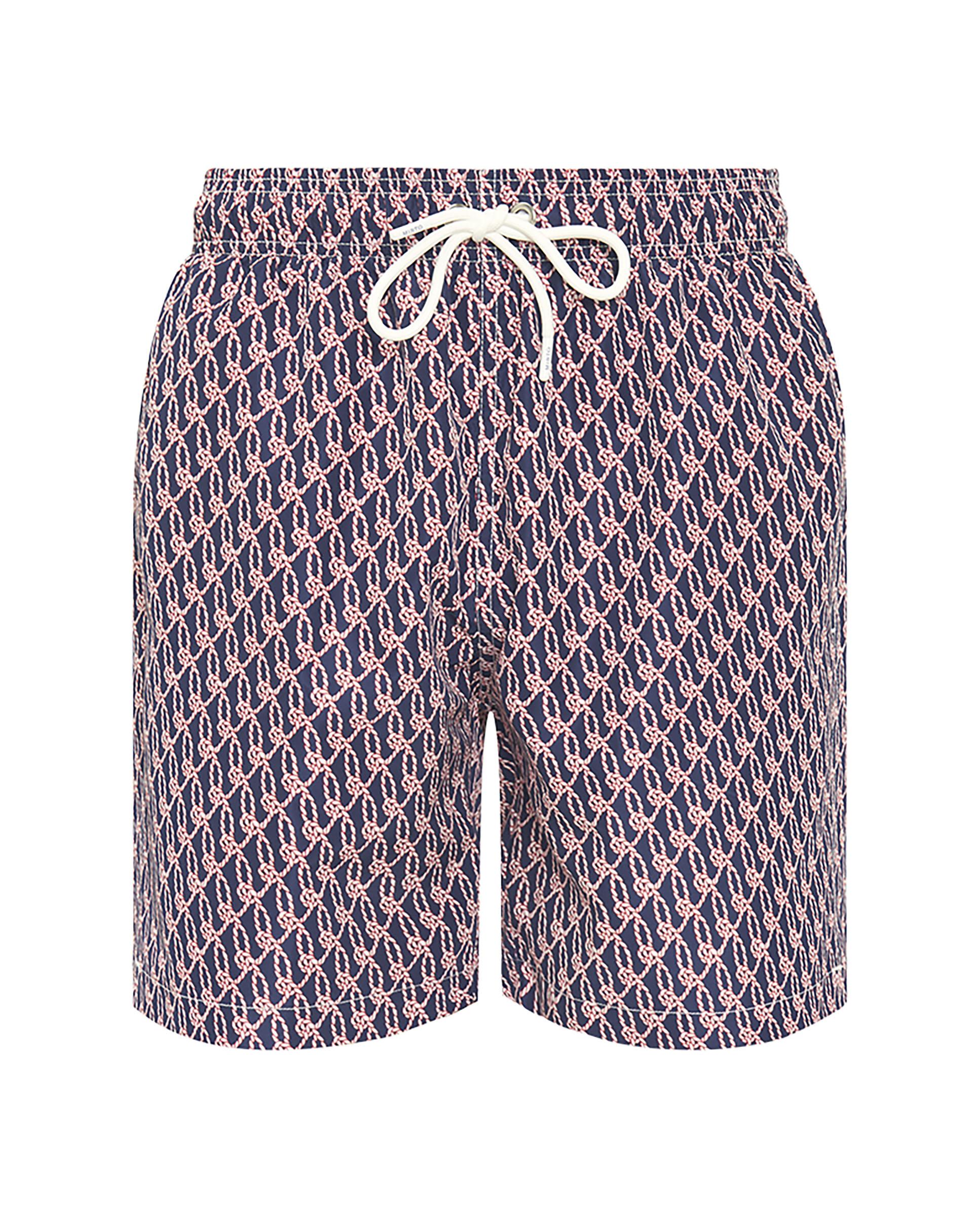 Fato de Banho Bermuda com Estampado Nó Marinheiro Azul-marinho / Rosa-3
