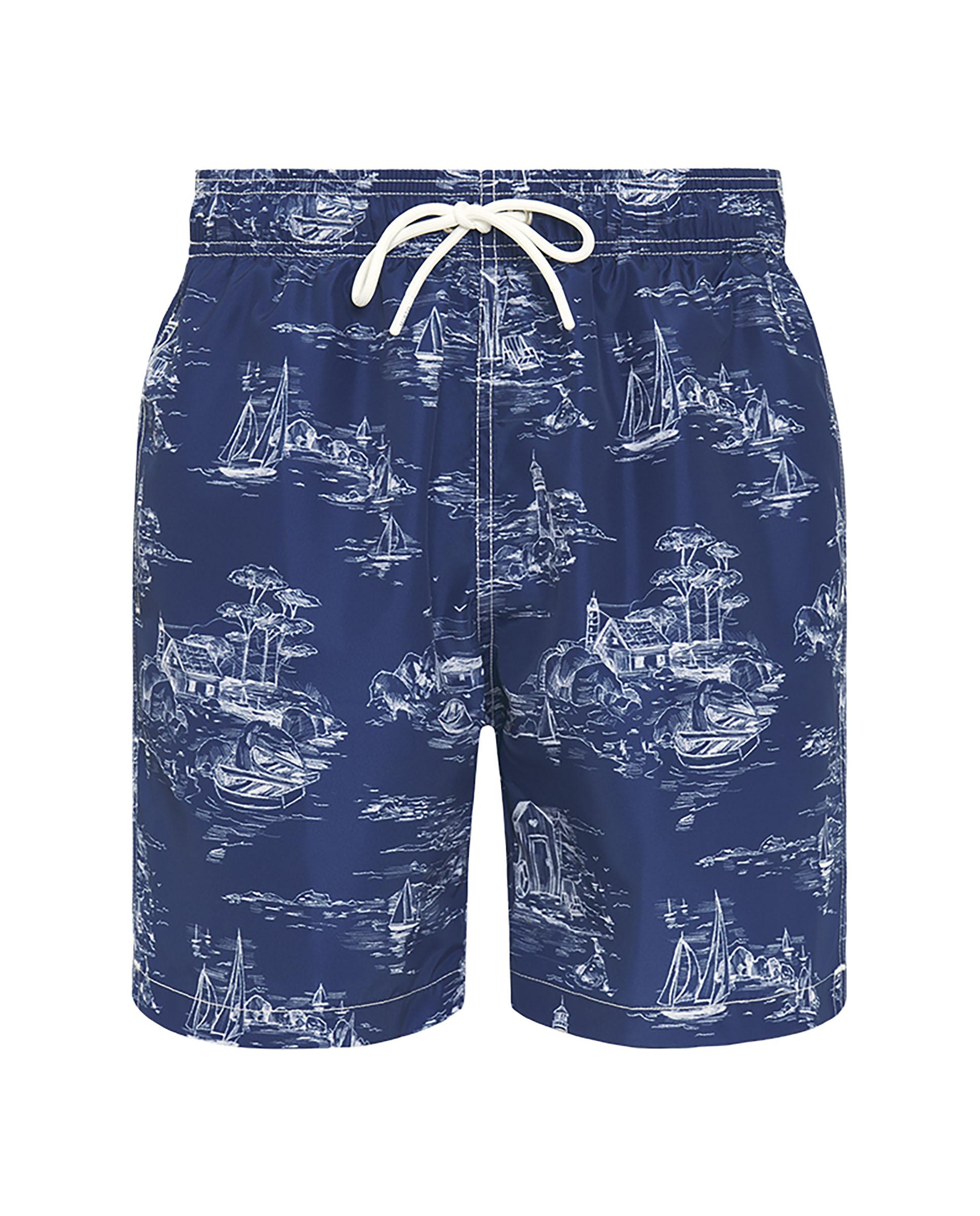 Fato de Banho Bermuda com Estampado Náutico Azul-marinho-3