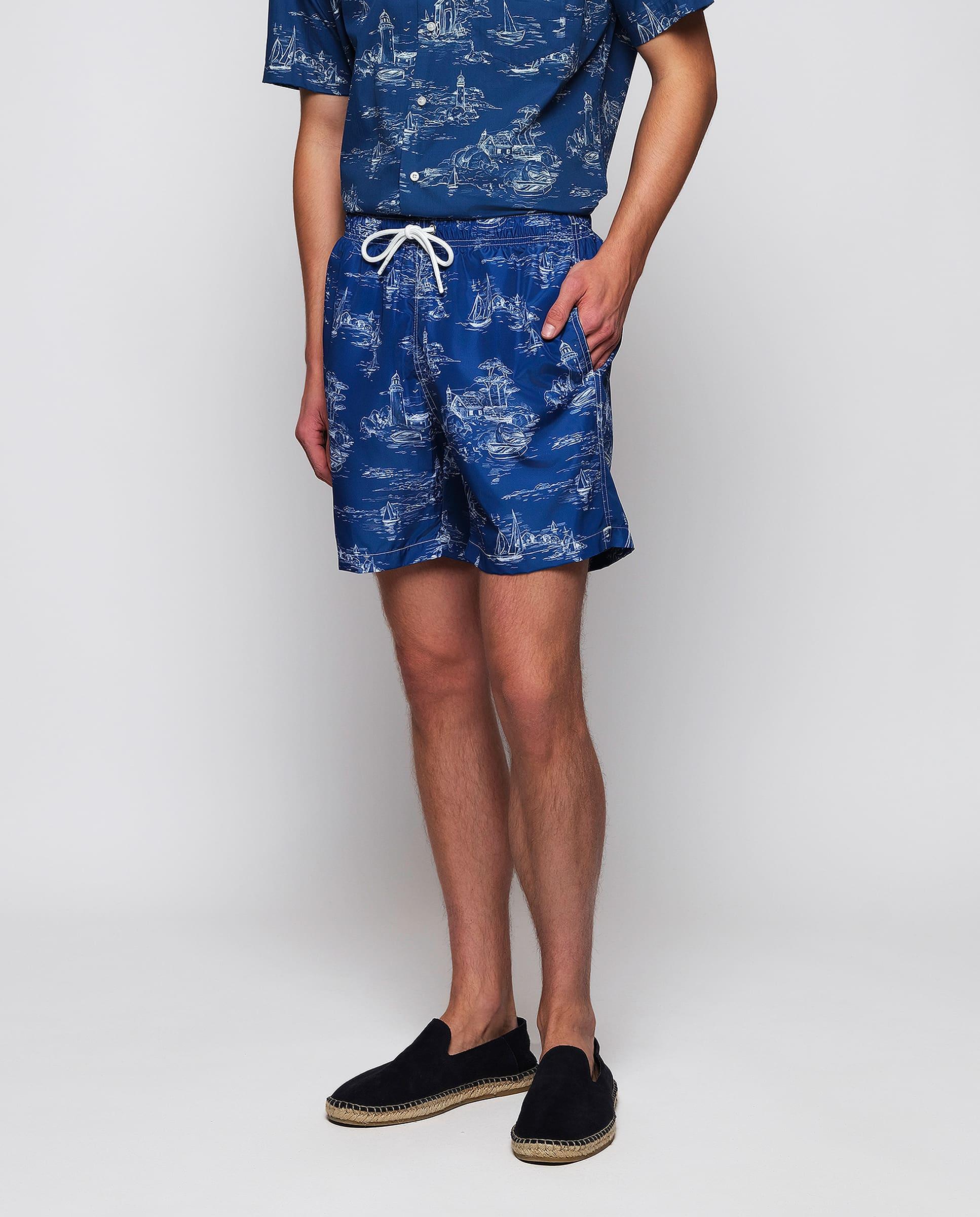 Imagem 0 de Fato de Banho Bermuda com Estampado Náutico