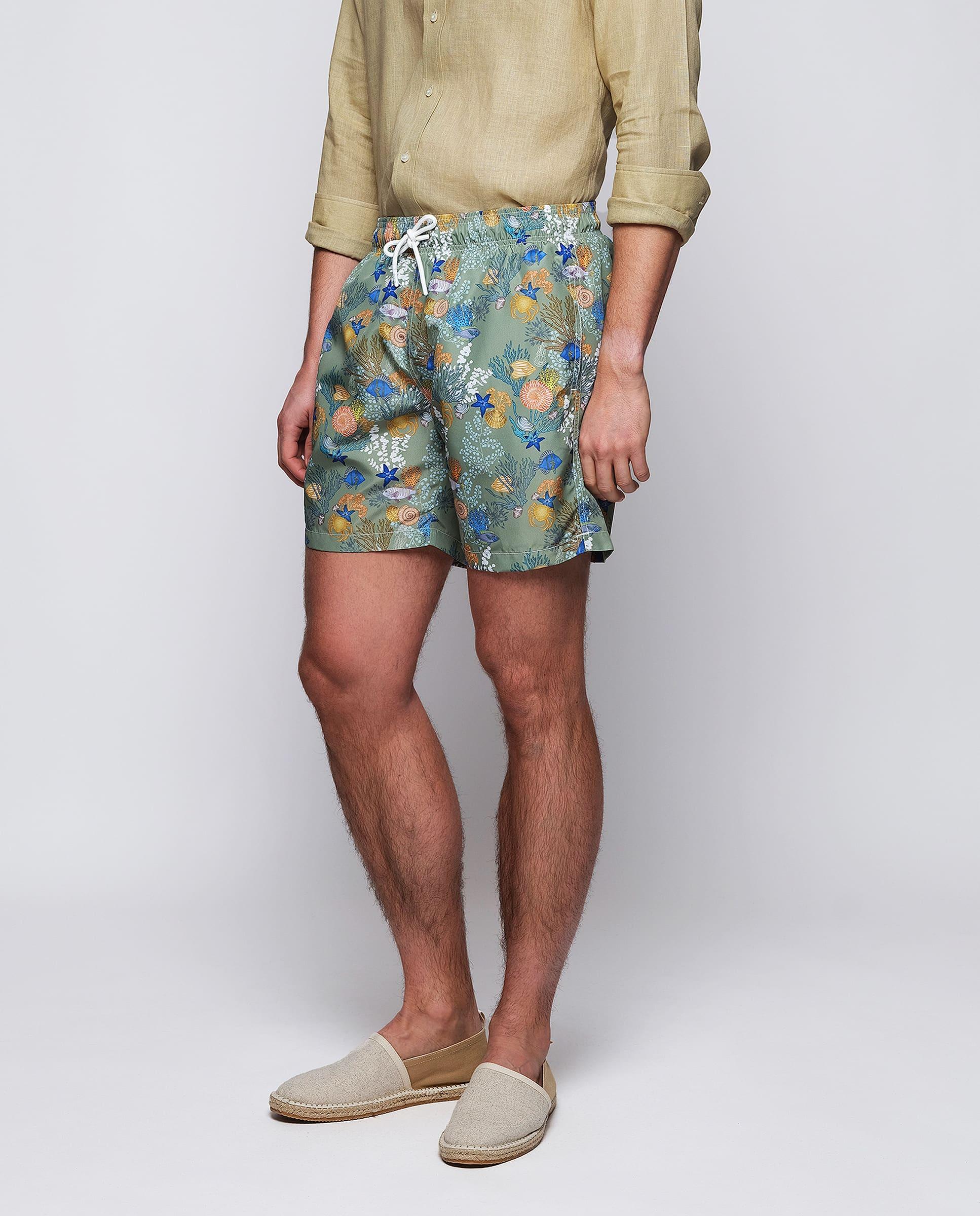 Imagem 0 de Fato de Banho Bermuda com Estampado Fauna Marinha