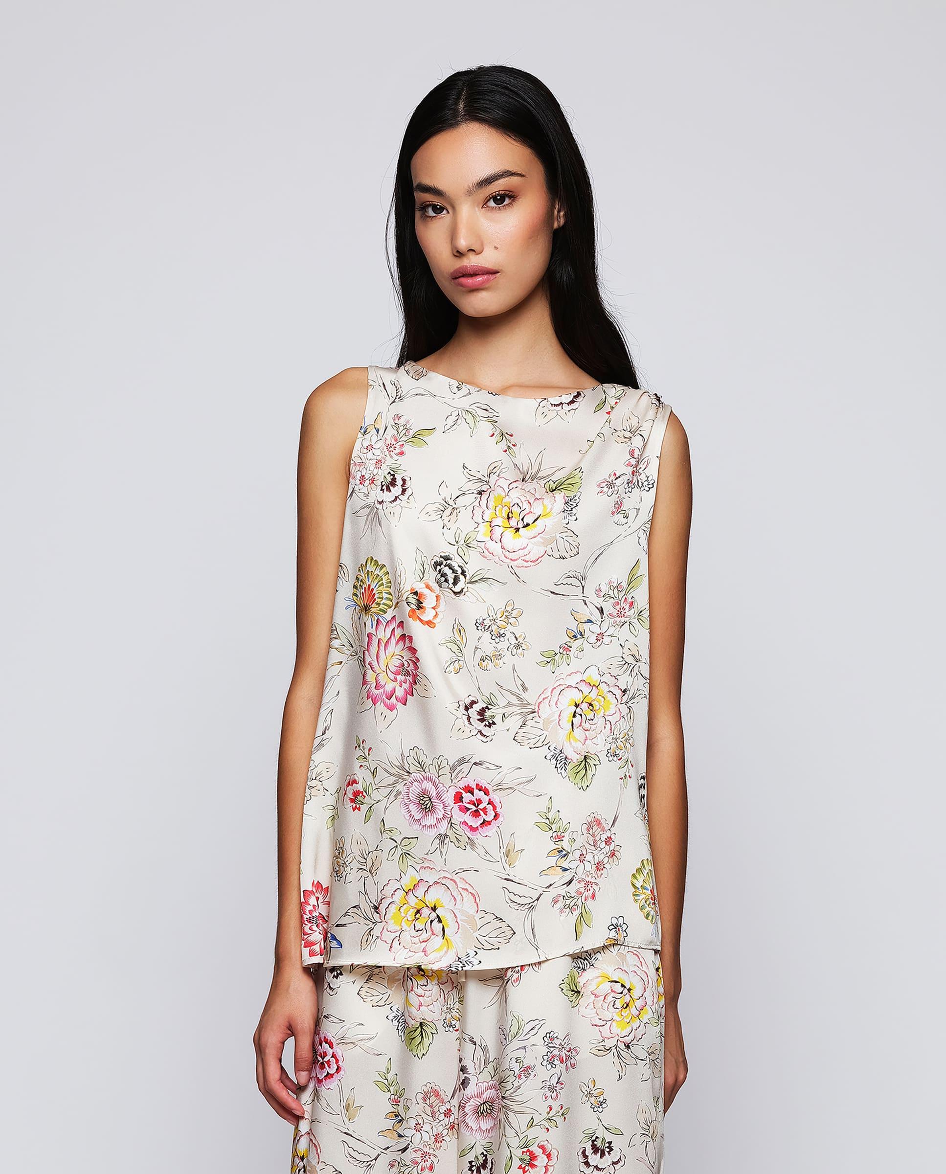 Imagem 0 de Top Assimétrico com Estampado Floral