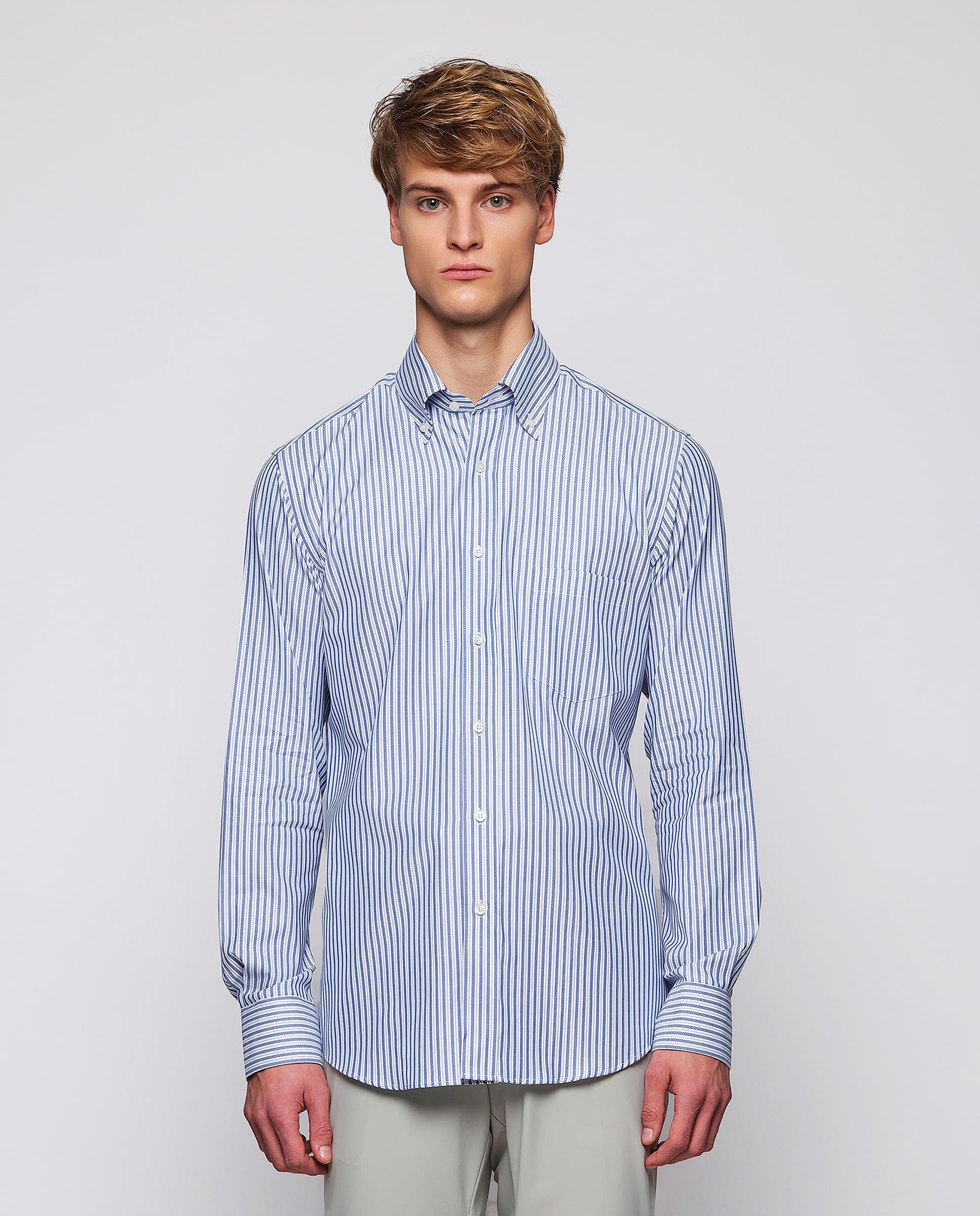 Imagem 0 de Camisa Casual Às Riscas de Algodão