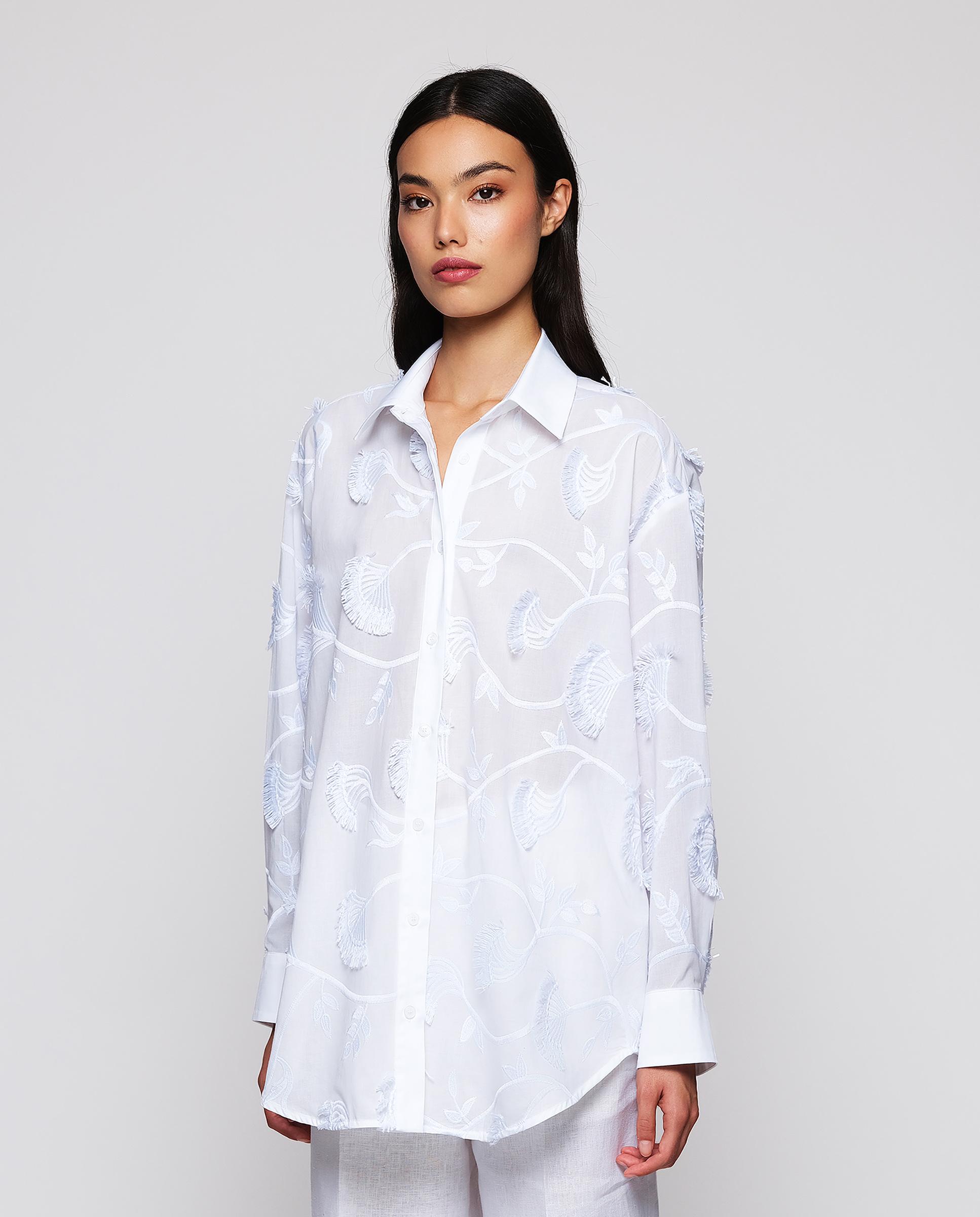 Imagem 0 de Camisa de Manga Comprida com Bordado Floral