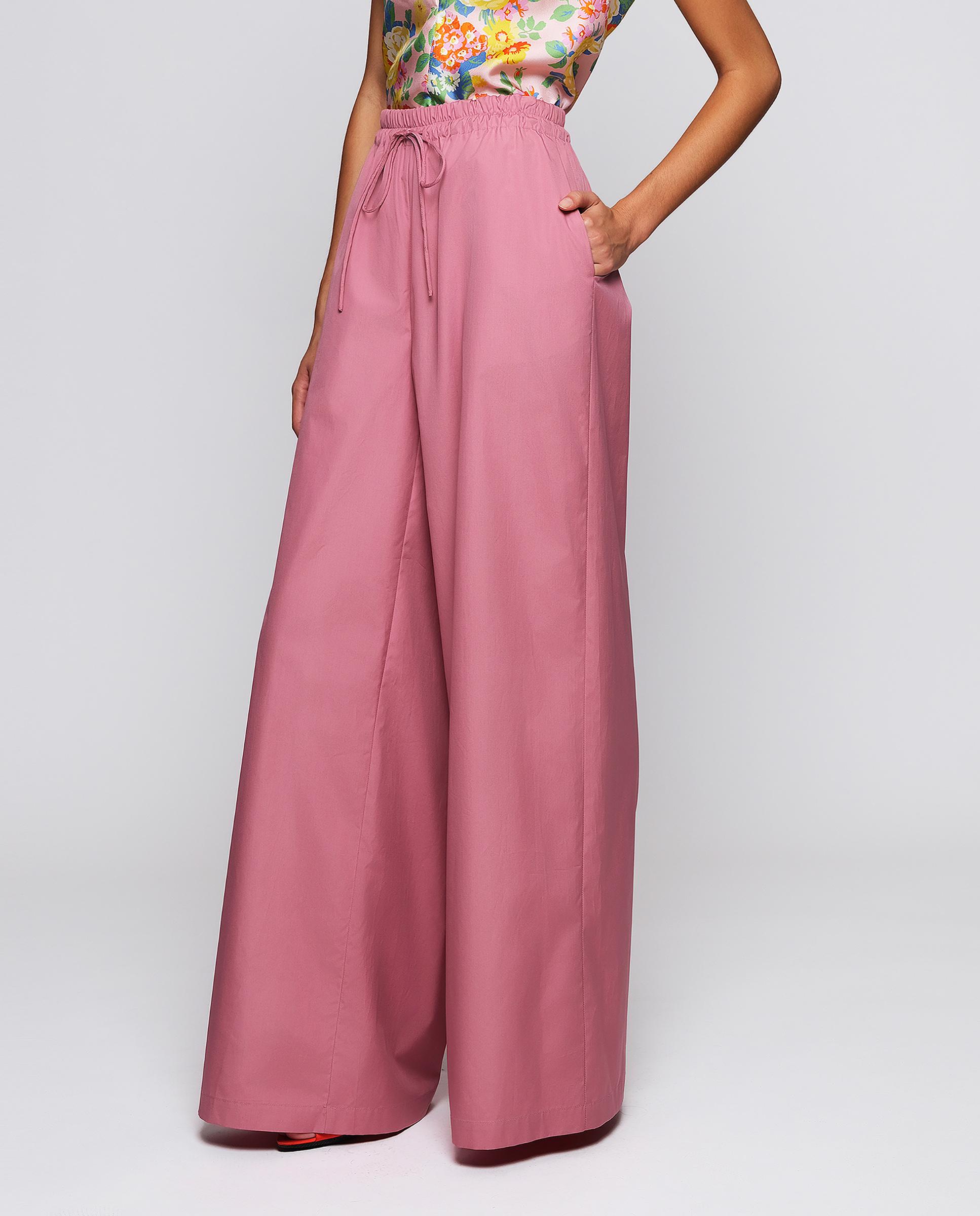 Imagem 0 de Calças Largas de Algodão e Cintura Elástica