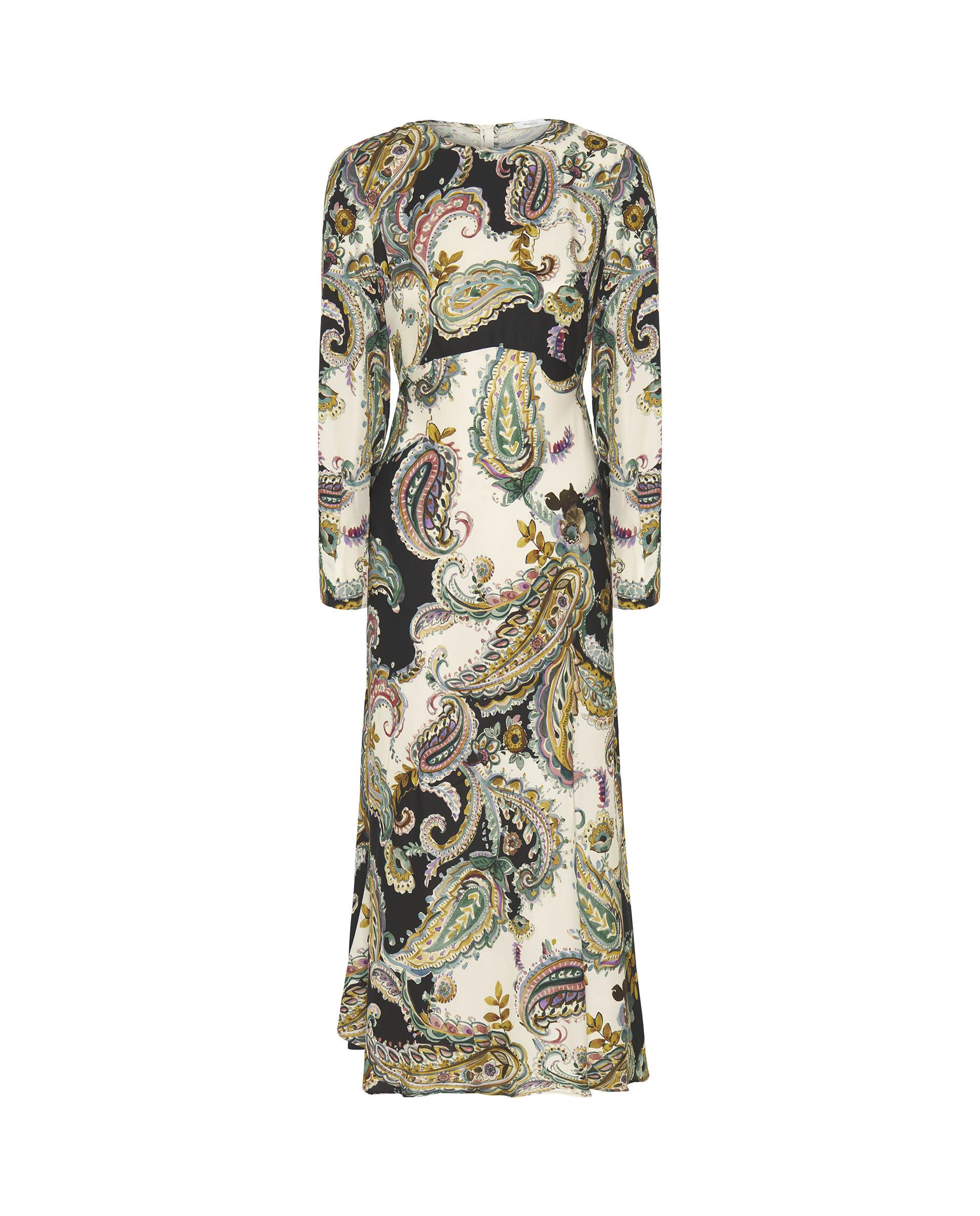Vestido Midi Estampado Paisley Multicolor-3