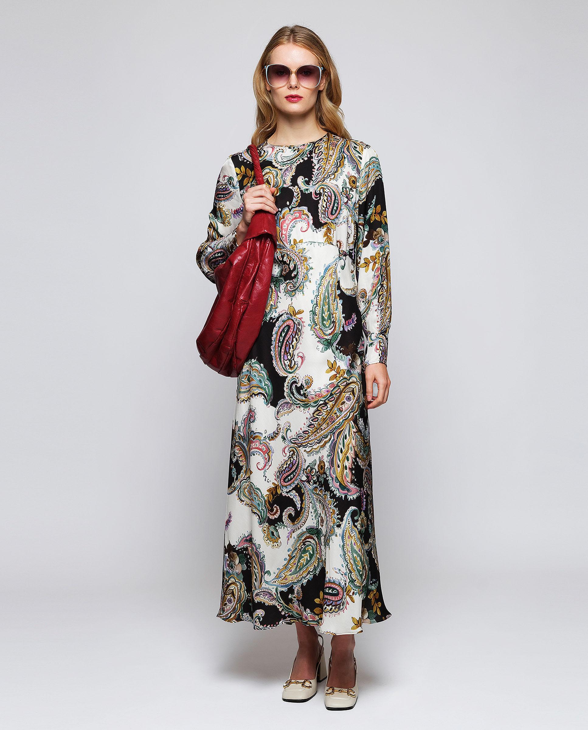 Vestido Midi Estampado Paisley Multicolor-4