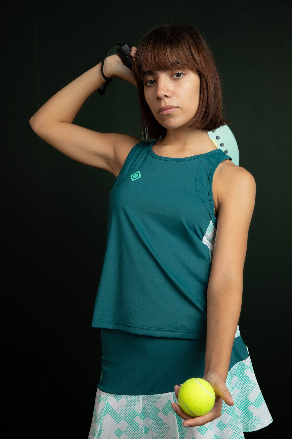 T-shirt de Pádel Cantal Top Izas Verde Água-3