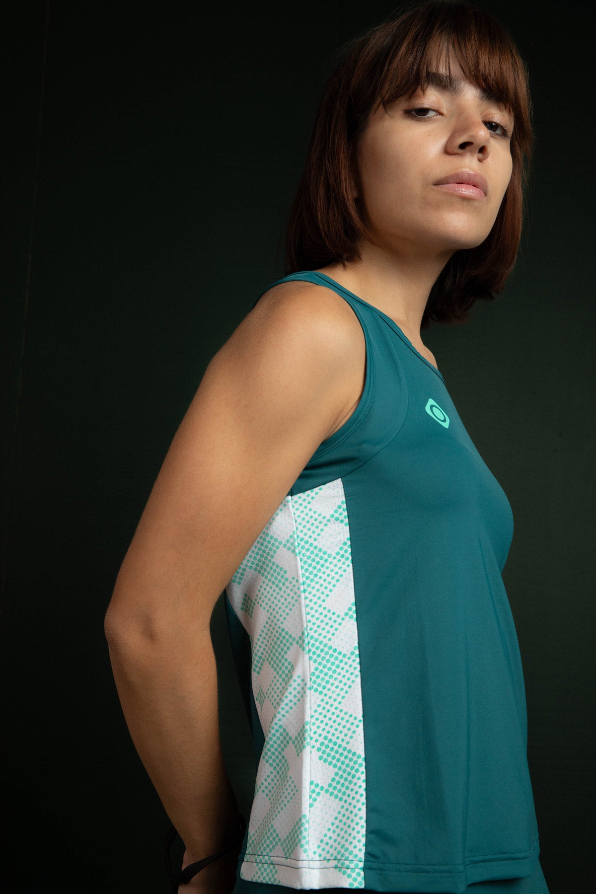 T-shirt de Pádel Cantal Top Izas Verde Água-6