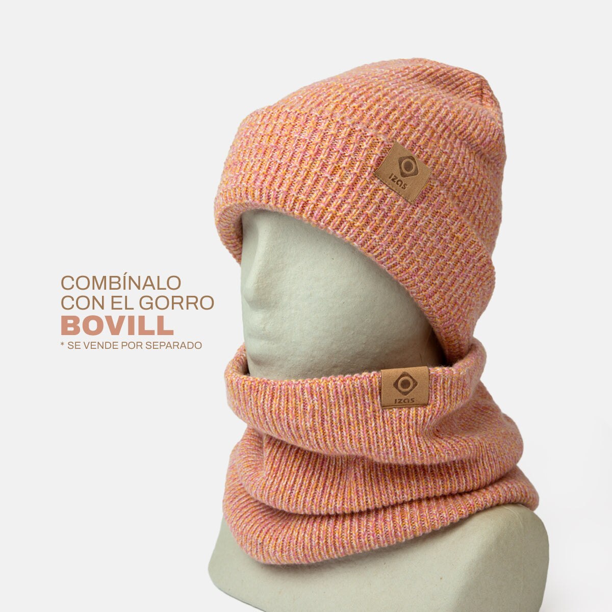 Tubular de Malha Bovill Ii com Forro Polar Izas Rosa-4