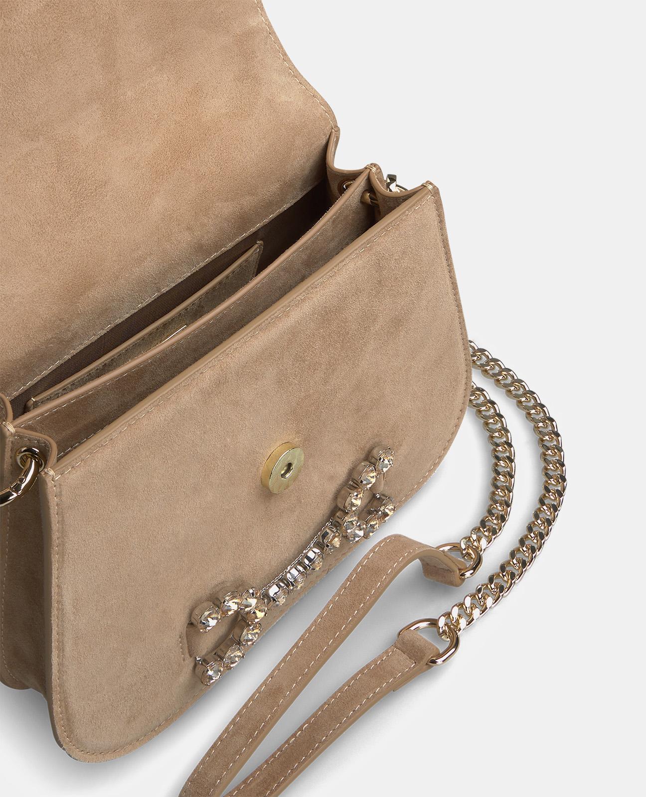 Mala a Tiracolo com Alça de Mão e Detalhe de Franjas Camel-3