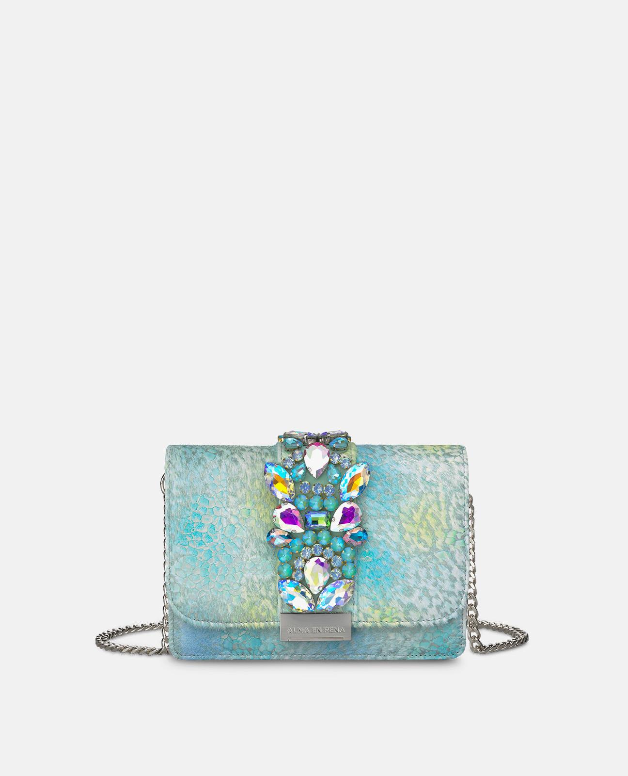 Imagem 0 de Mala a Tiracolo com Corpo Estilo Caixa e Detalhe de Joia Quadrado na Aba Frontal