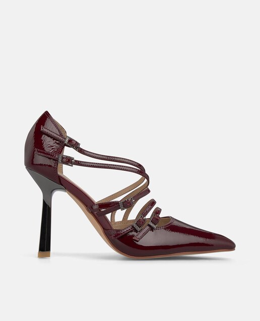 Imagem 0 de Zapatos de salón de mujer con tiras finas sobre el empeine y puntera afilada