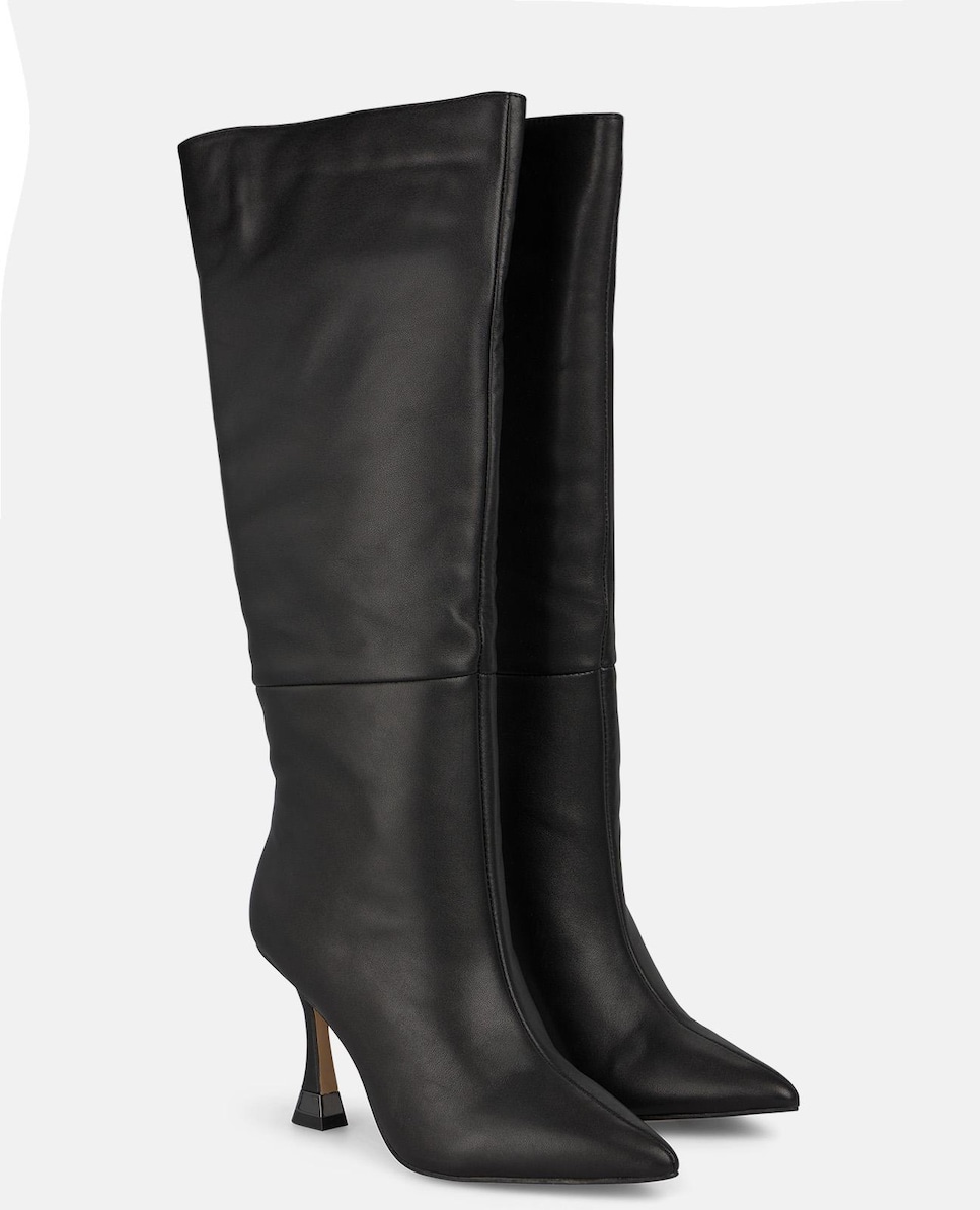 Botas de Salto com Detalhe Metalizado Preto-2