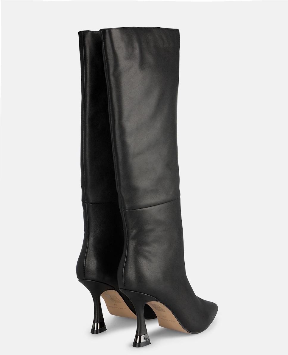 Botas de Salto com Detalhe Metalizado Preto-3