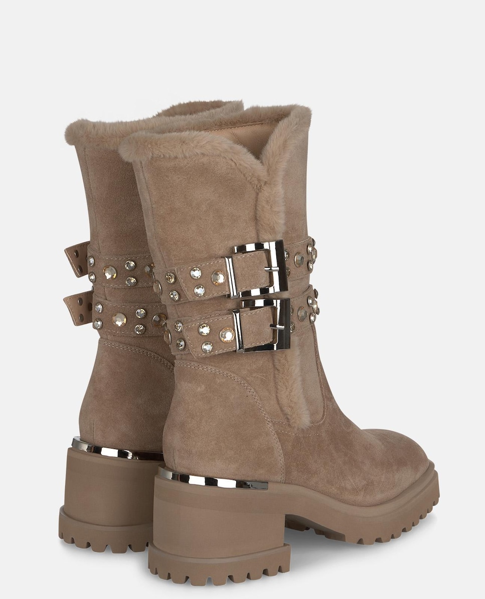 Botas Sola Track com Salto e Fecho Zip Vison-3