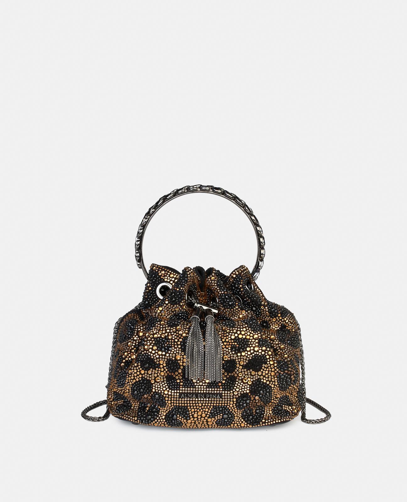 Imagem 0 de Mala a Tiracolo Tipo Bomboneira de Pele com Alça de Corrente