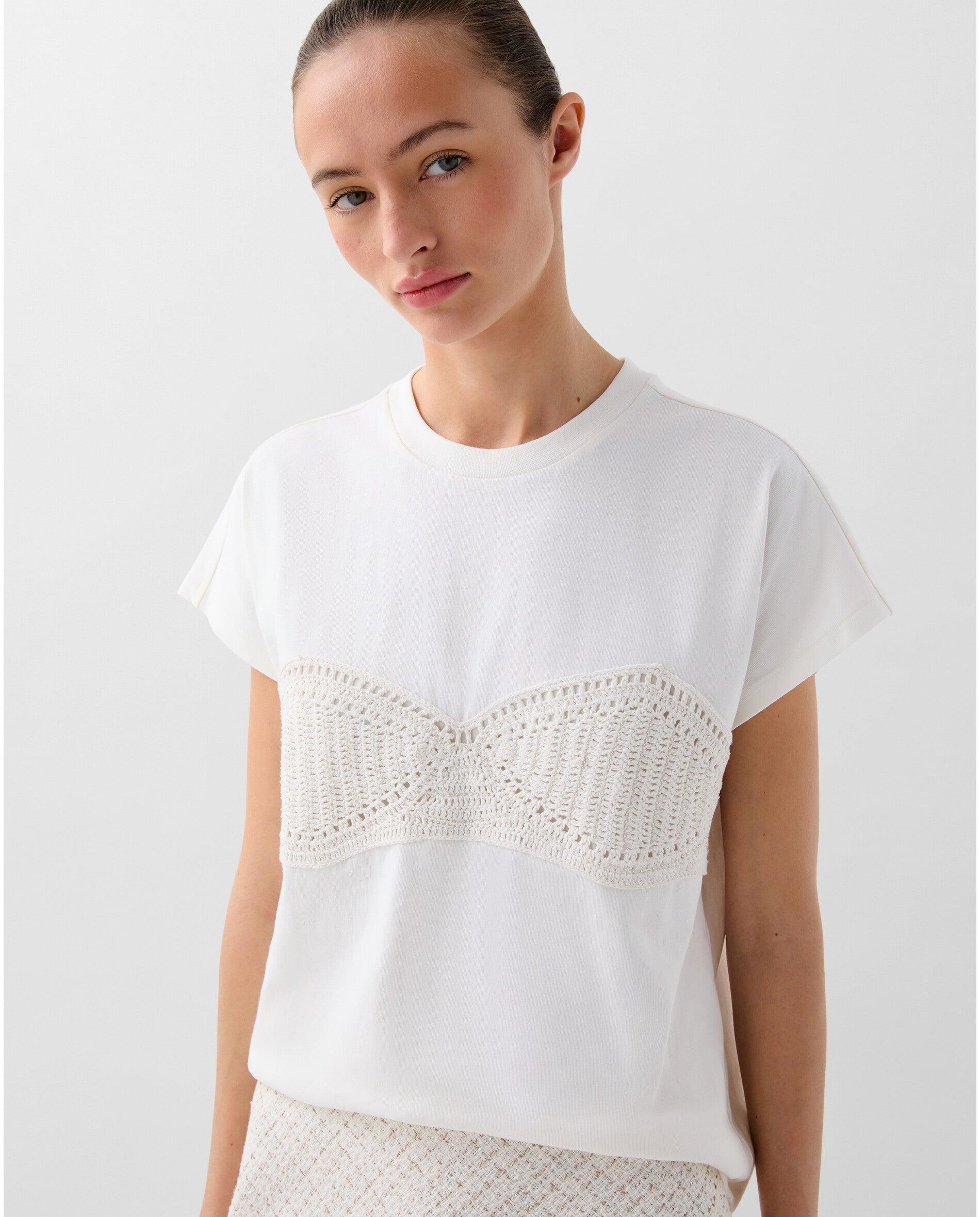 Imagem 0 de T-shirt com Detalhe Tipo Crochet