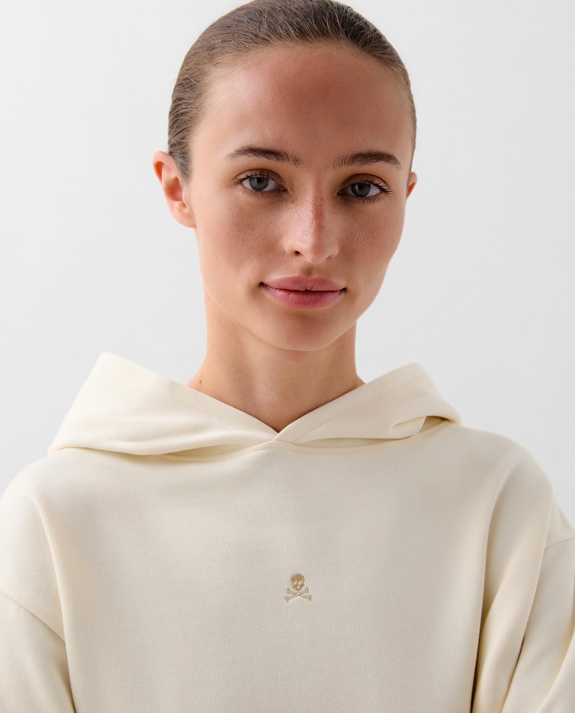 Sweatshirt de Algodão com Capuz Natural-2