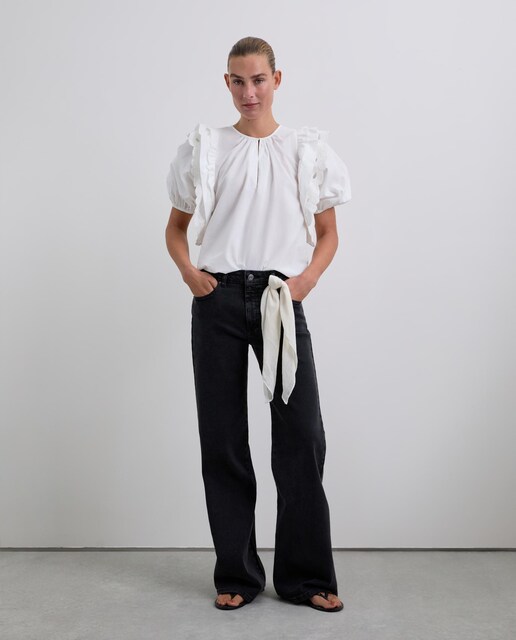 Imagem 0 de Top com Mangas Abalonadas e Folhos