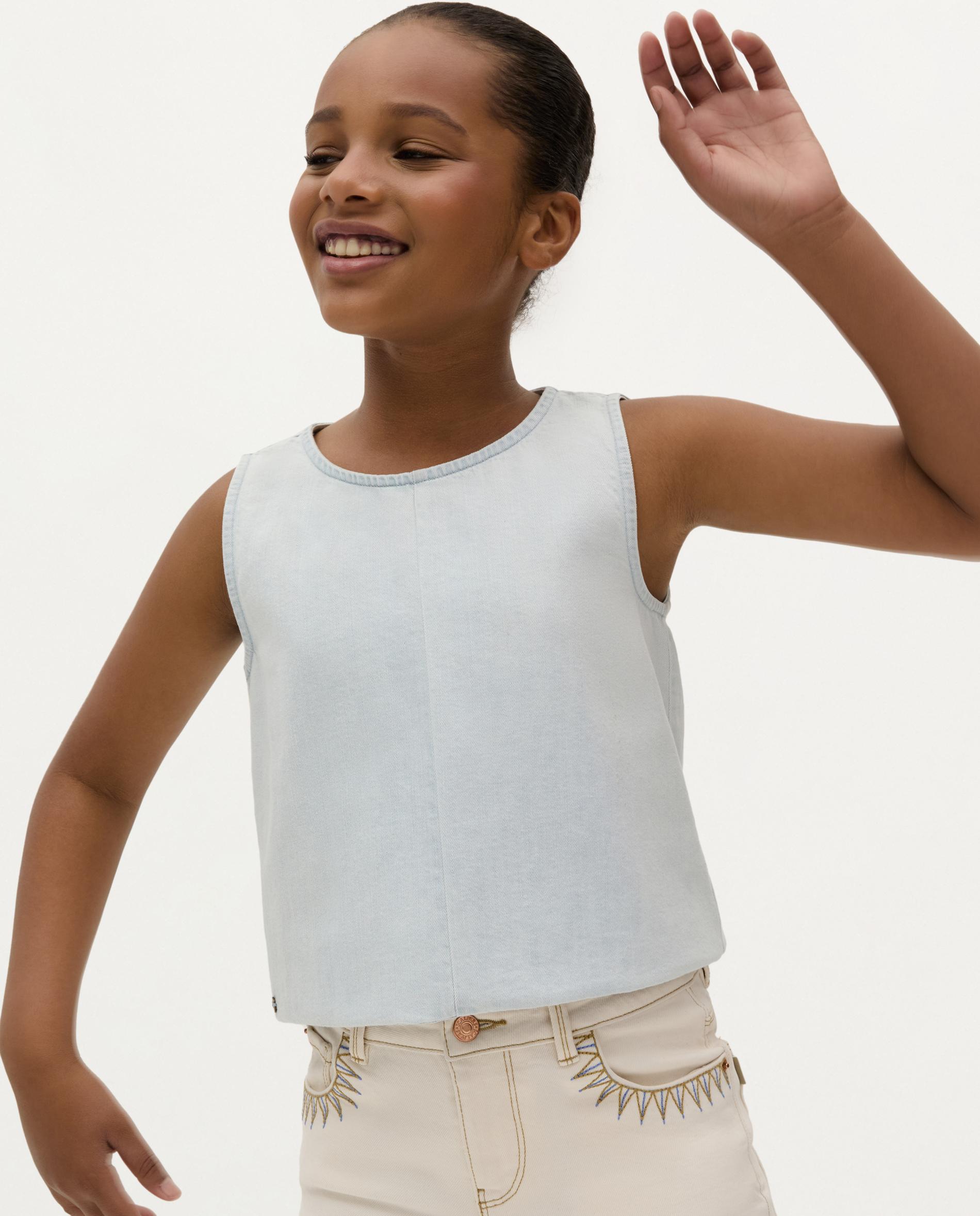 Calças Jeans Infantil Levemente Elásticas com Bordados Scalpers Branco-4