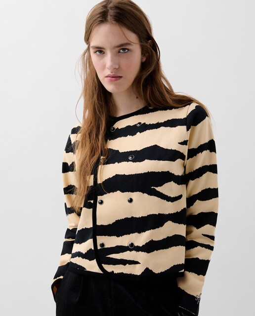 Imagem 0 de Sweatshirt de Algodão com Estampado Animal Print