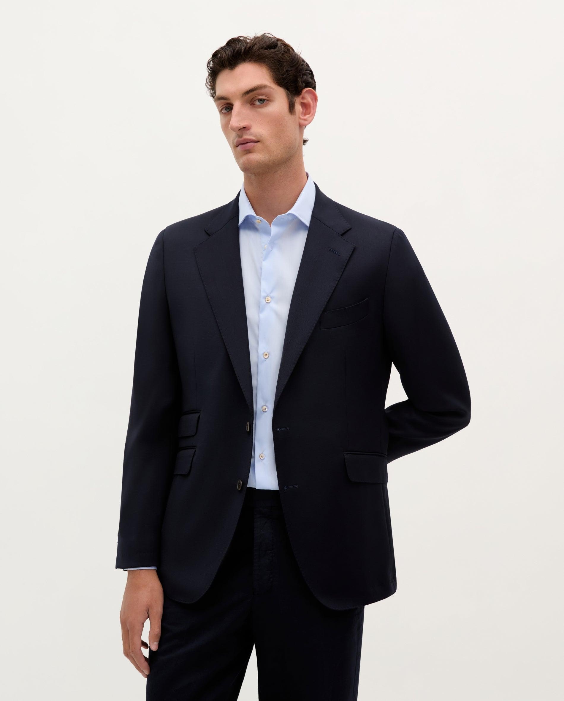 Blazer de Lã Slim Fit Navy-1
