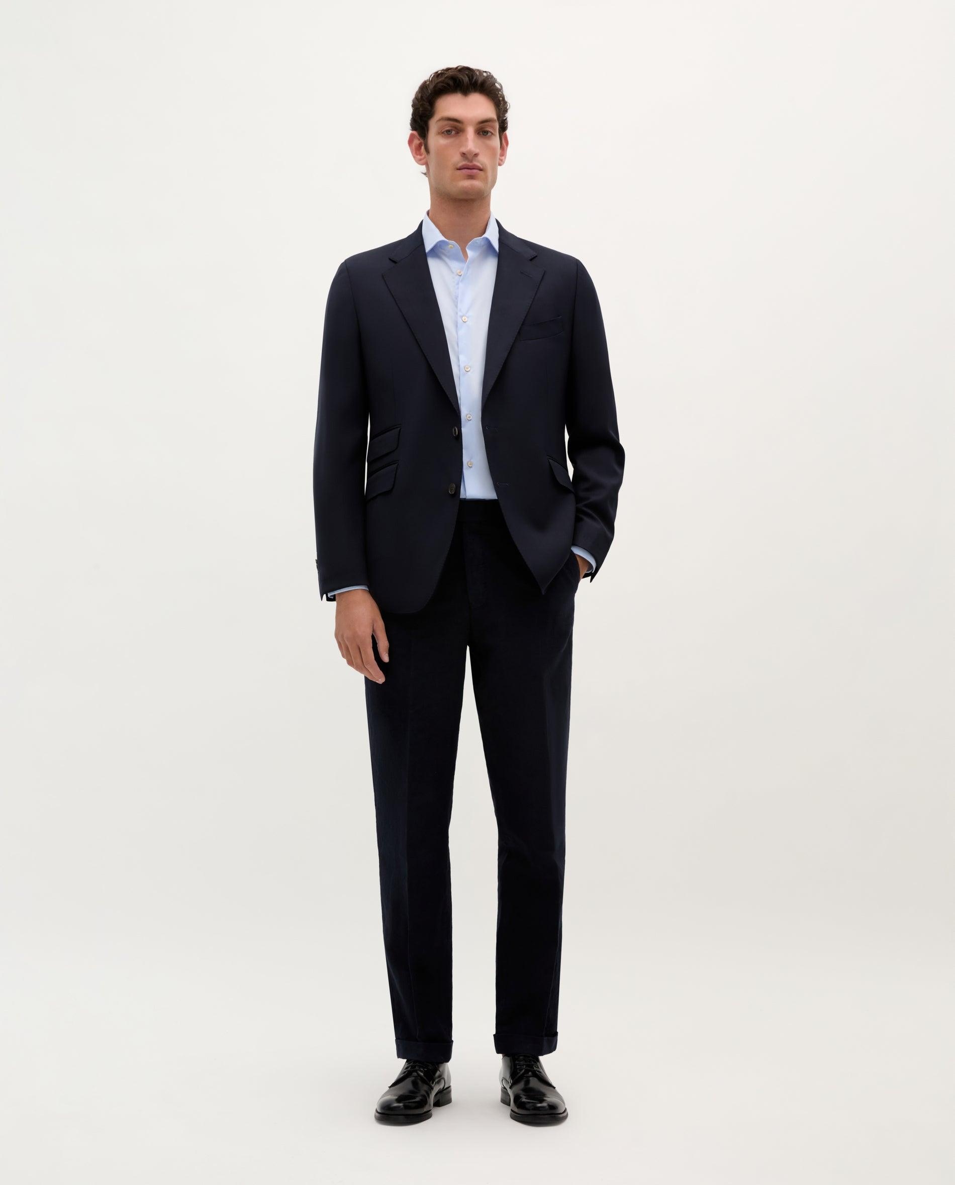Blazer de Lã Slim Fit Navy-3