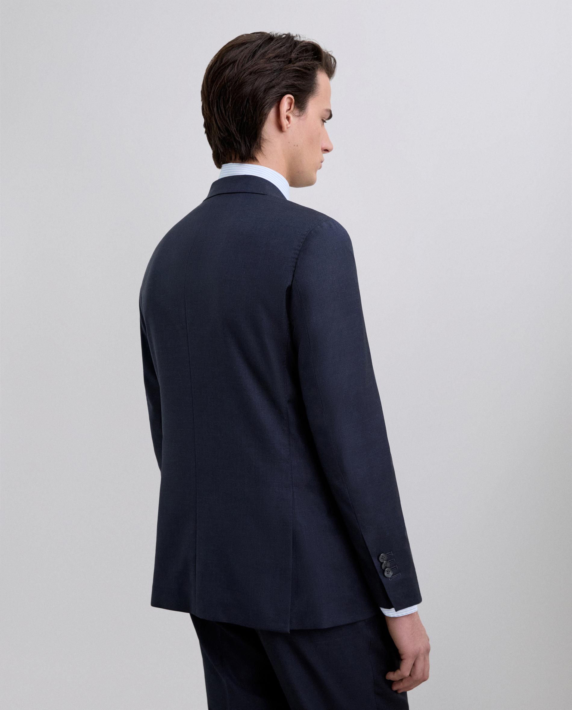 Blazer de Lã com Design Clássico Azul-marinho-2