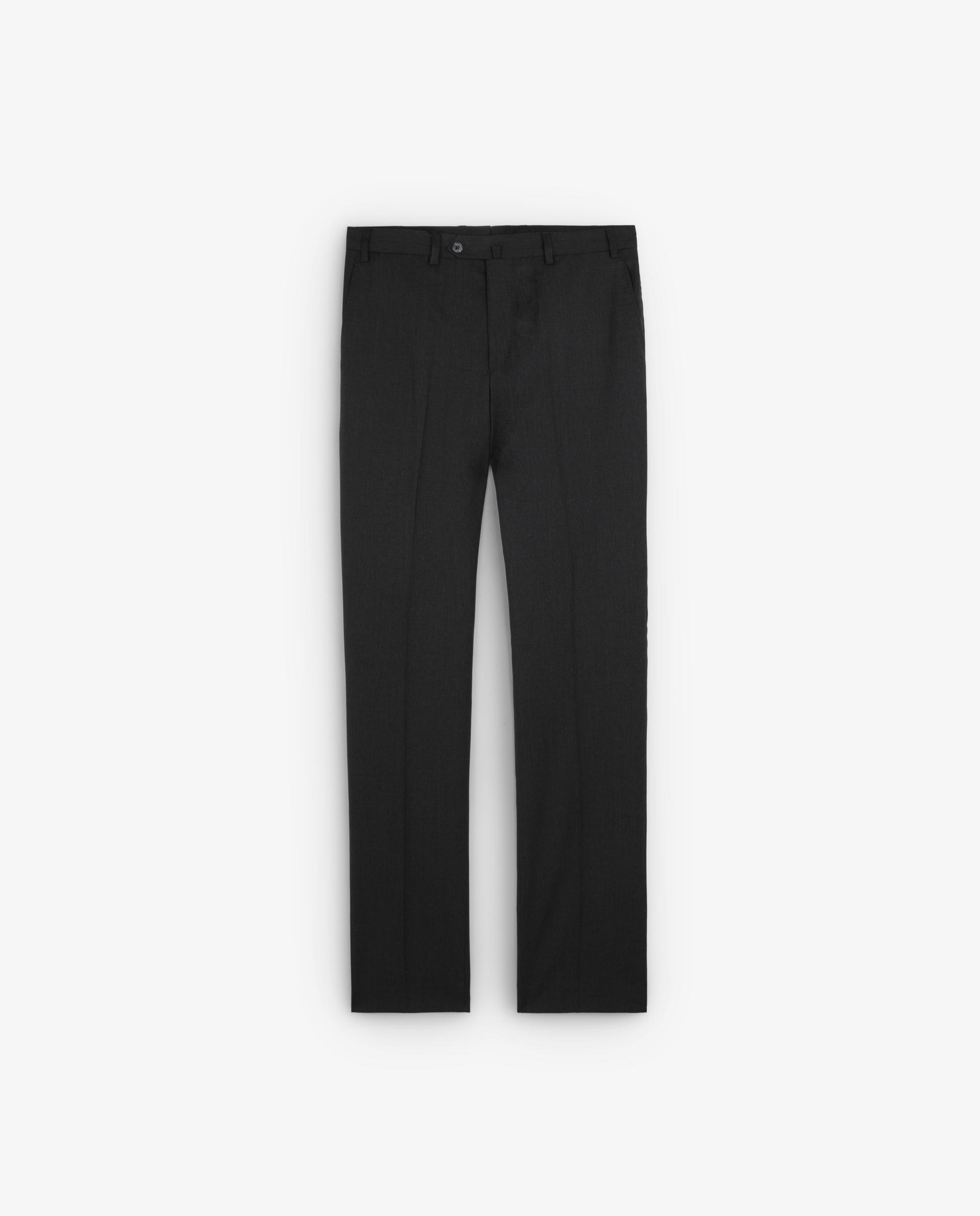 Calças de Fato Regular Fit de Lã Cinzento-6