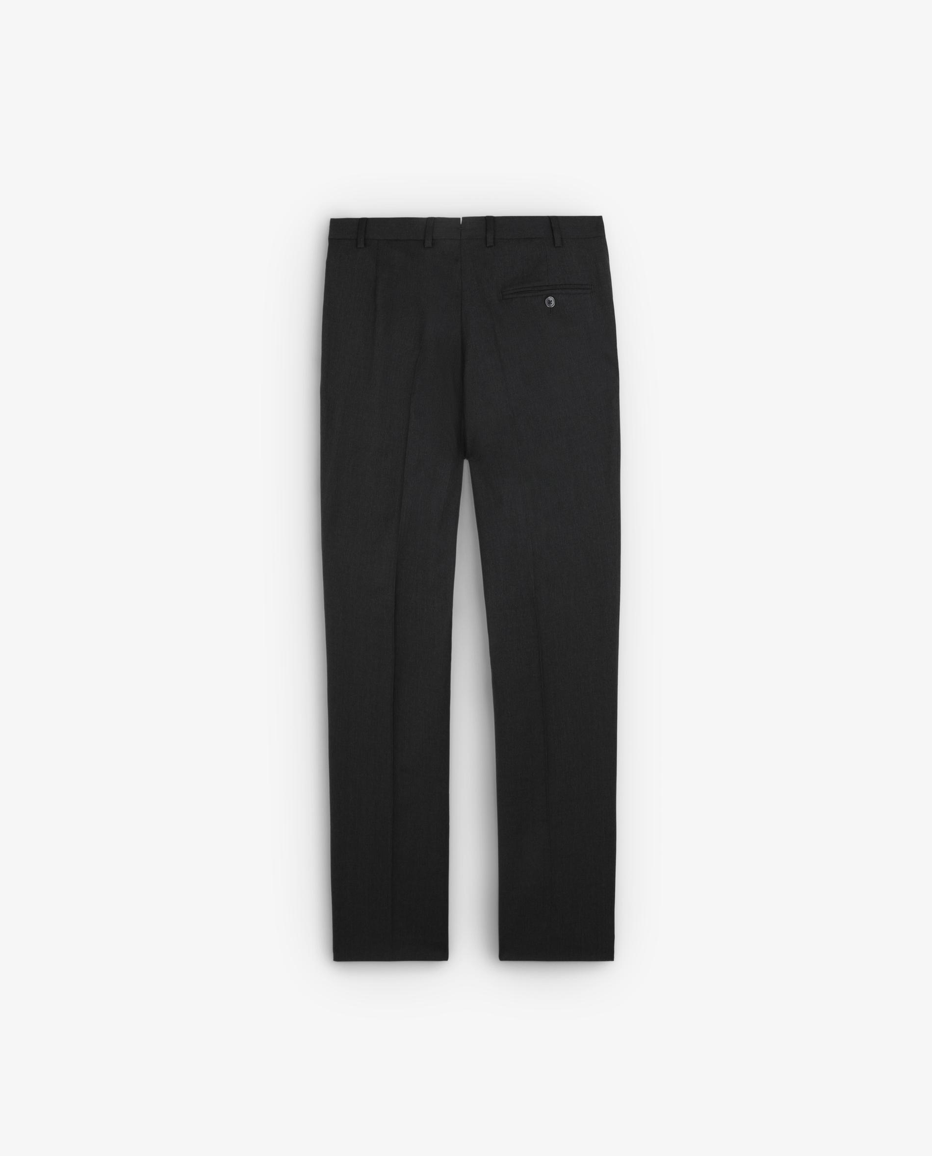 Calças de Fato Regular Fit de Lã Cinzento-7